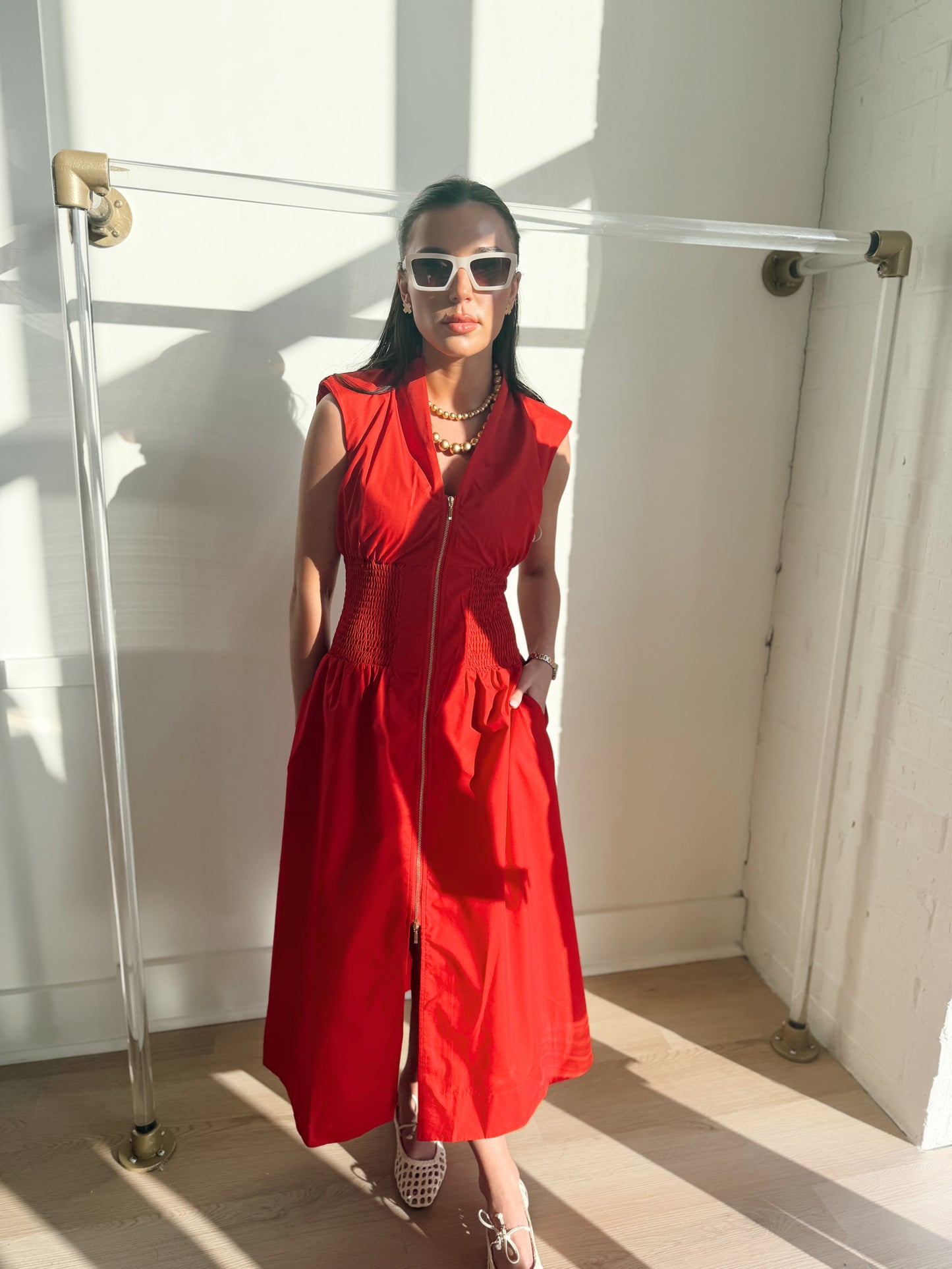 SKYE ZIP FRONT DRESS