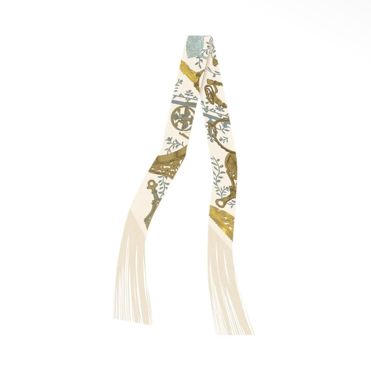 FRILLY SCARF WITH FRINGE- L