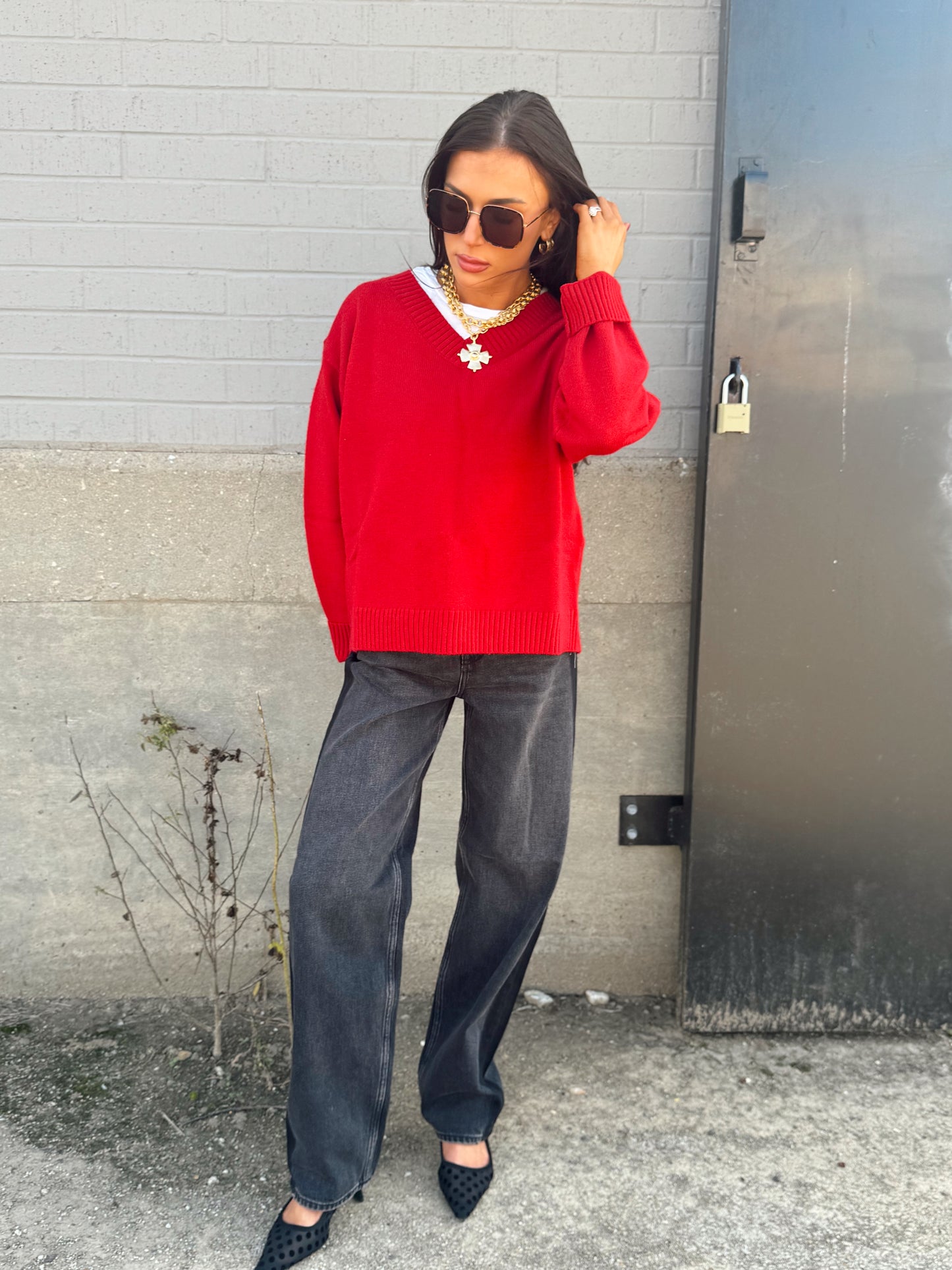 COZY UP VNECK SWEATER