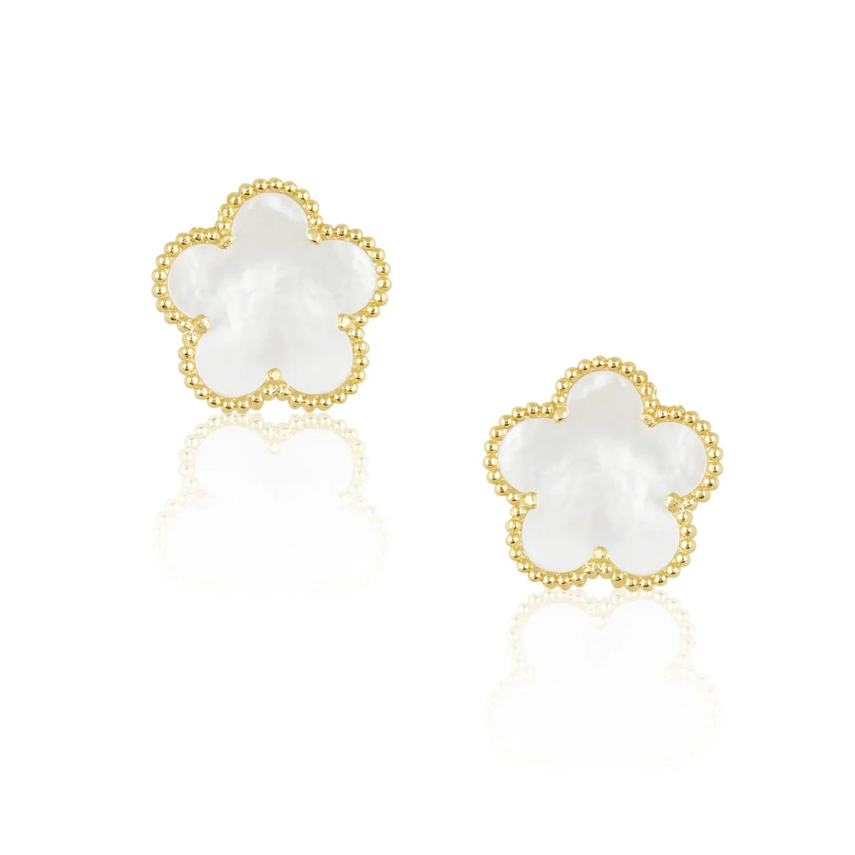ADELINE CLOVER EARRING PEARL 15 MN