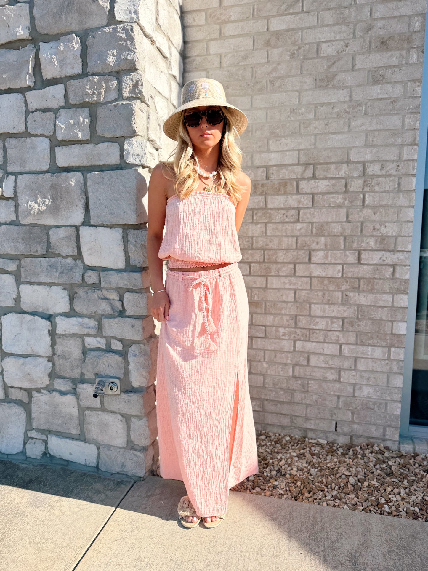 SMOCKED TUBE TOP