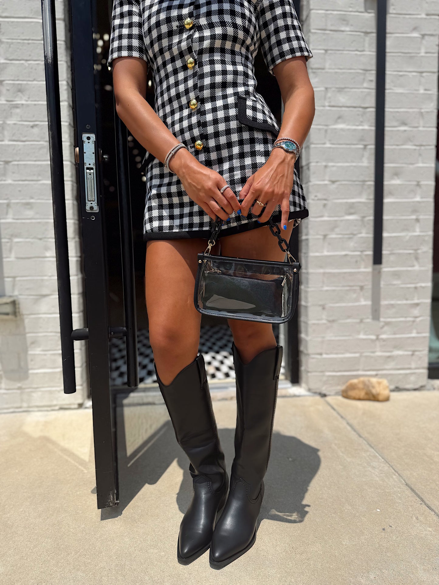 JESSICA CLEAR CROSSBODY W/ CHAIN