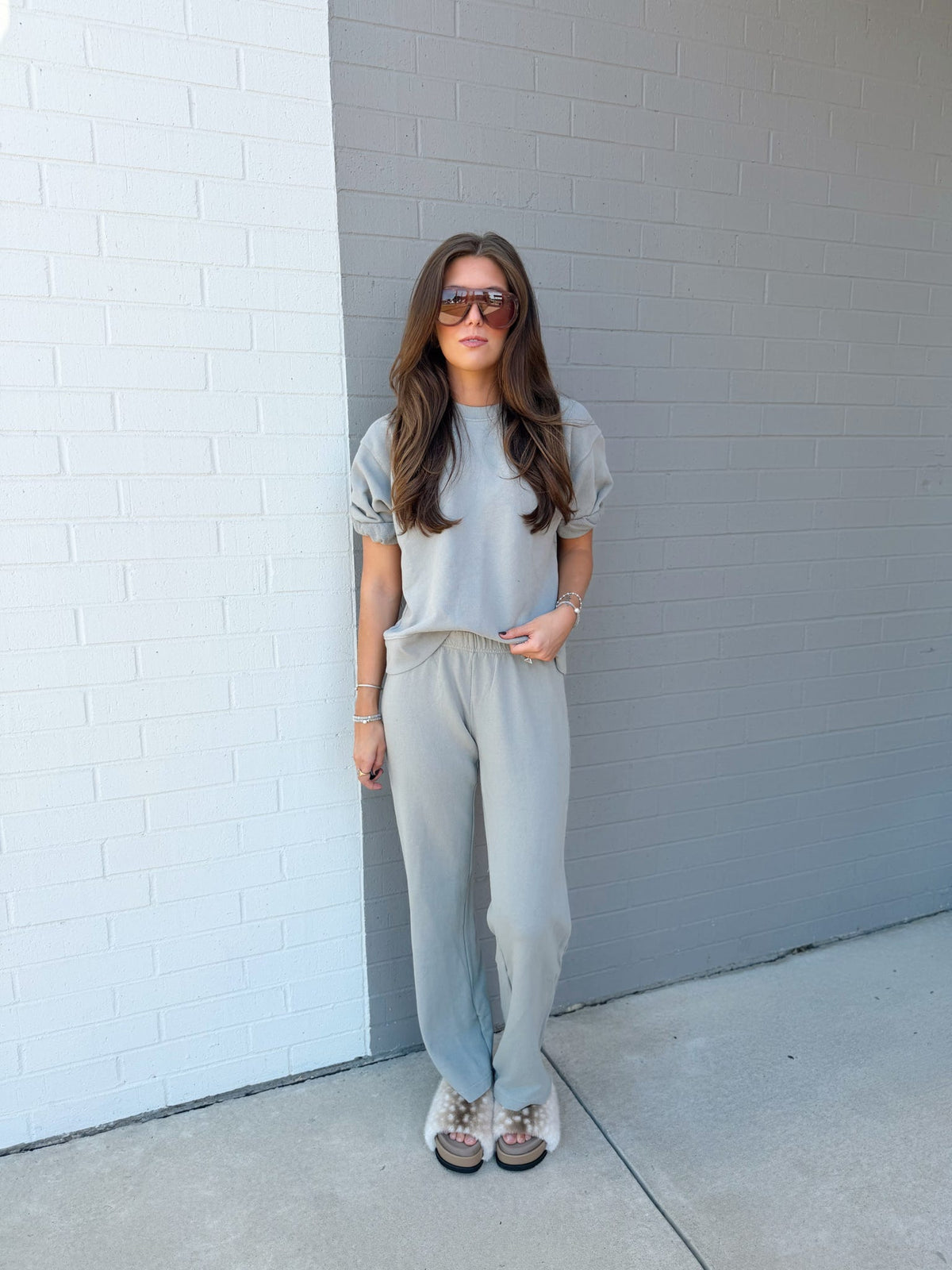 FRENCH TERRY PUFF SLEEVE SWEATSHIRT