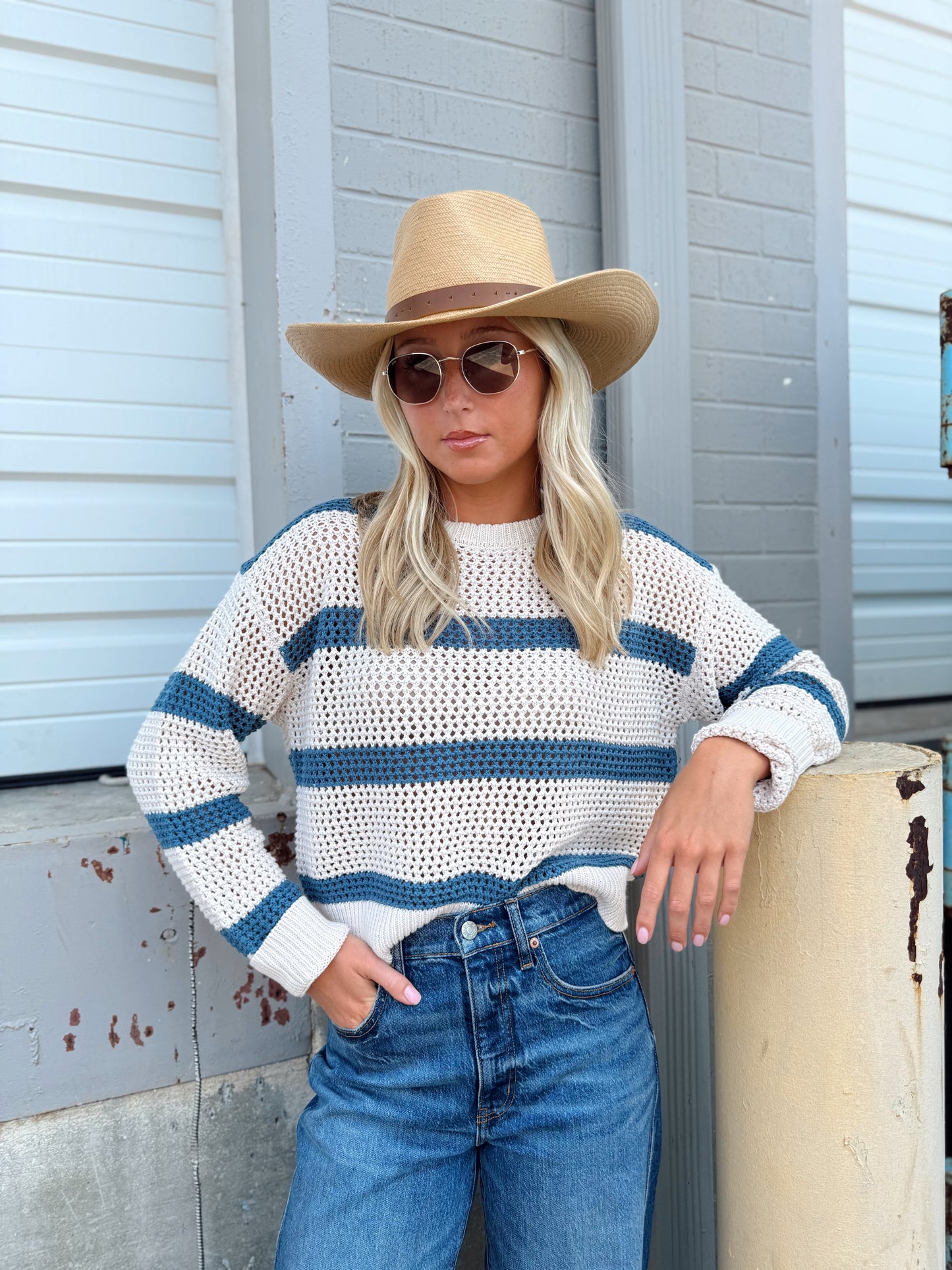 BROAD BEACH STRIPE SWEATER