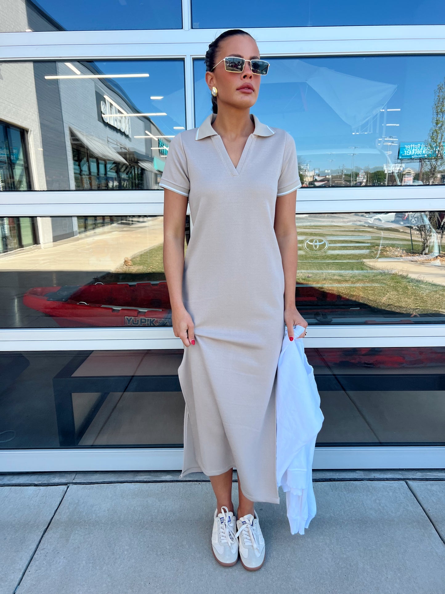 AIRPIQUE SS POLO DRESS