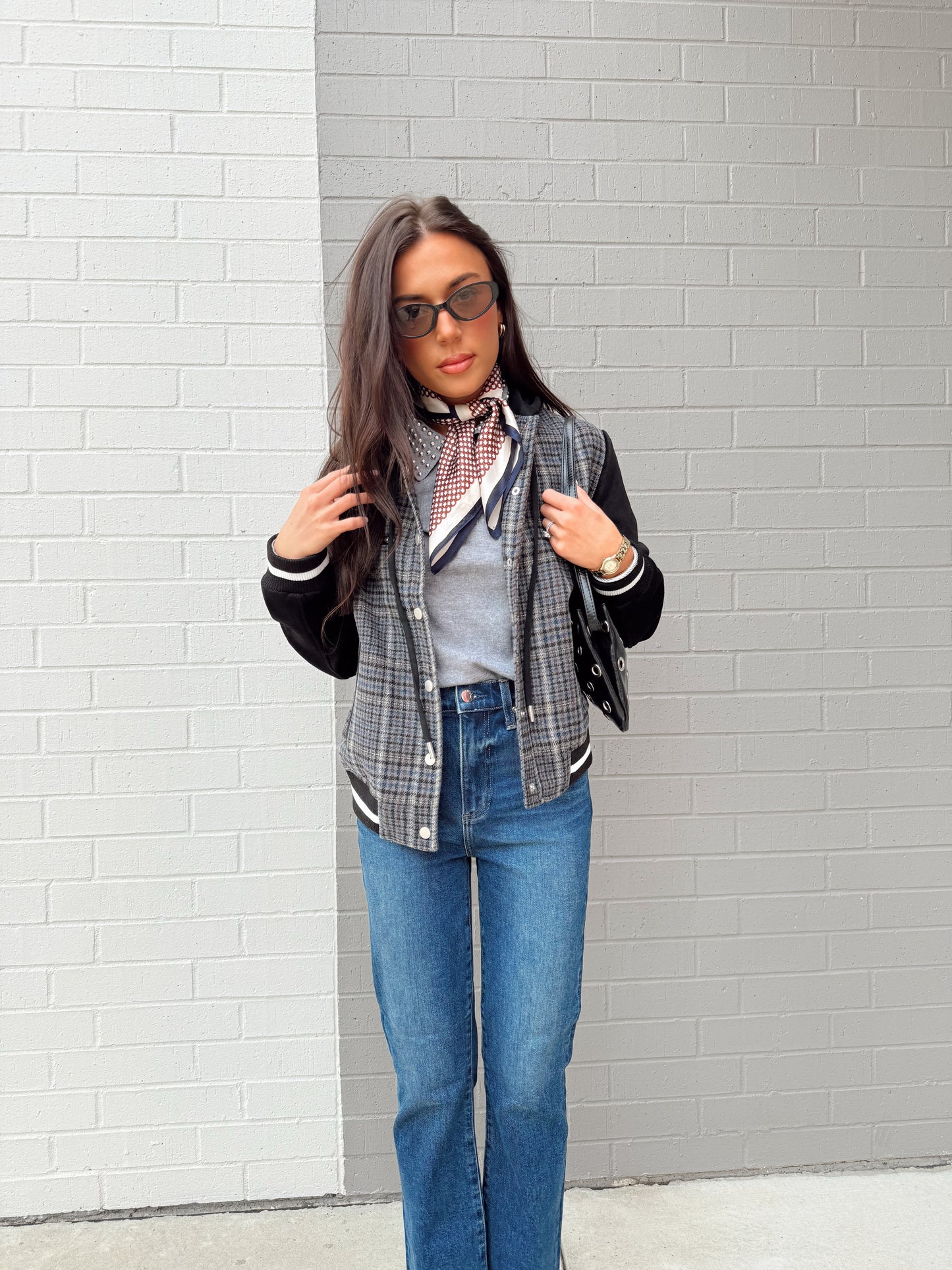 BILLIE PLAID BOMBER