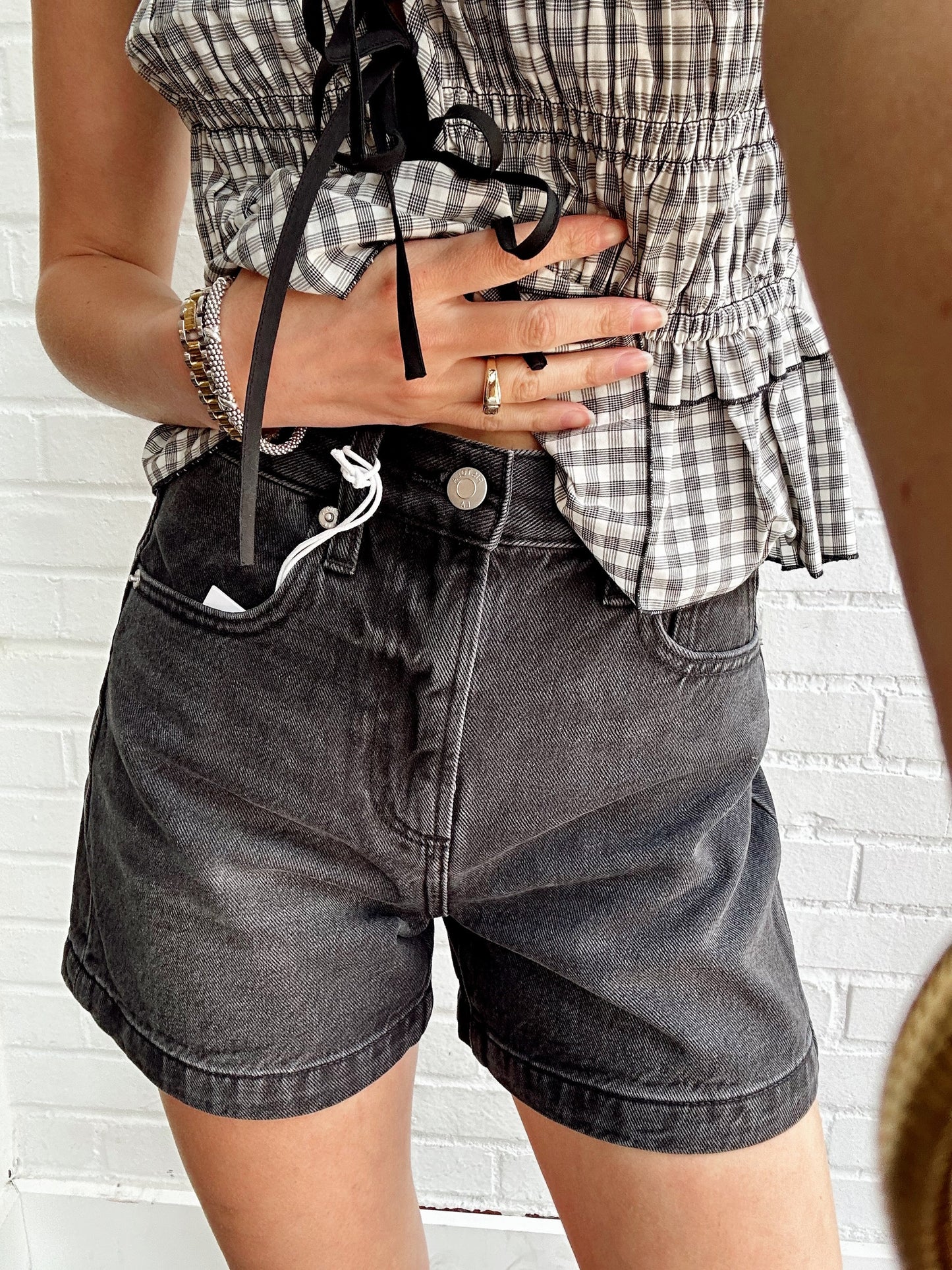 SAIGE HIGH RISE A-LINE SHORT - GLAMOUR