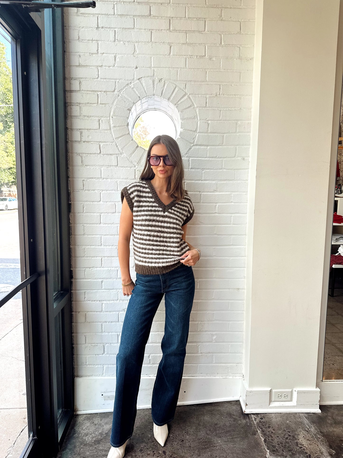 CHANTAL STRIPE SWEATER VEST