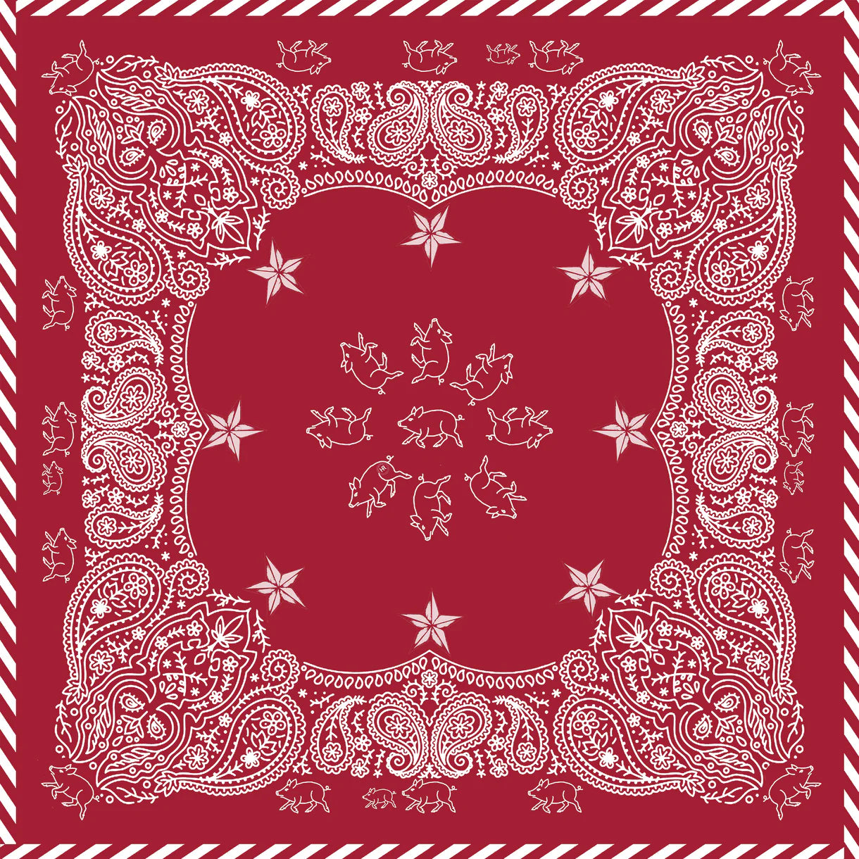 RUNNING RAZORBACKS BANDANA