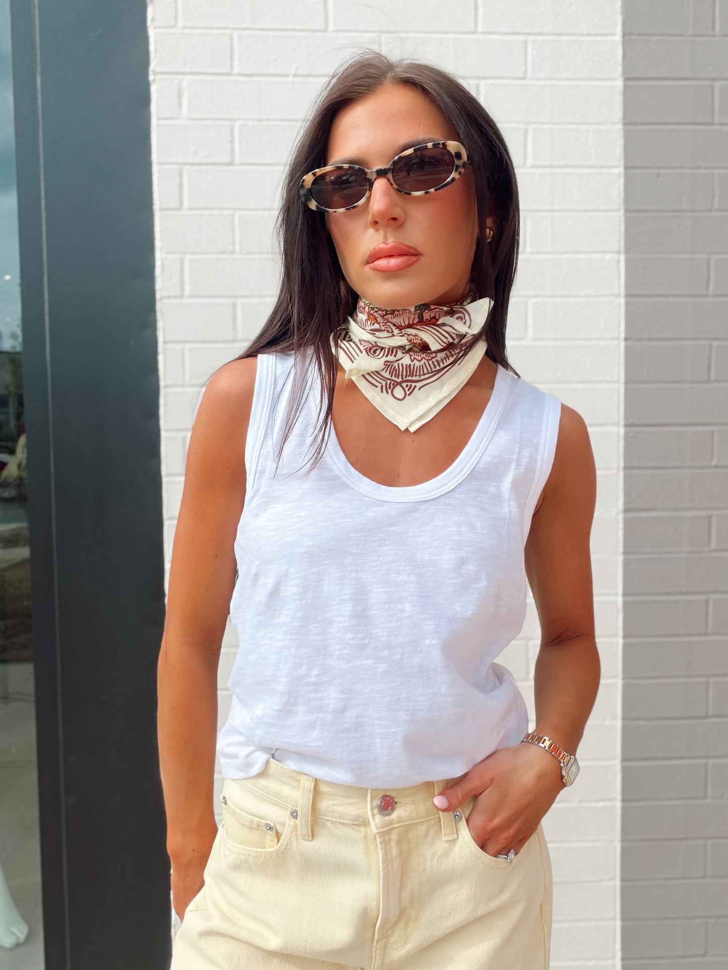 DEEP U COTTON TANK