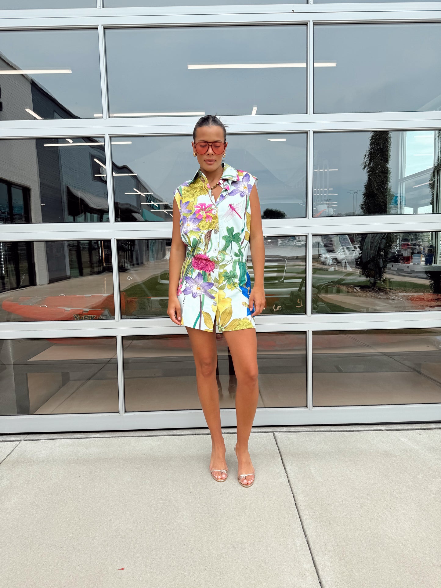 IN THE GARDEN TAILORED VEST DRESS