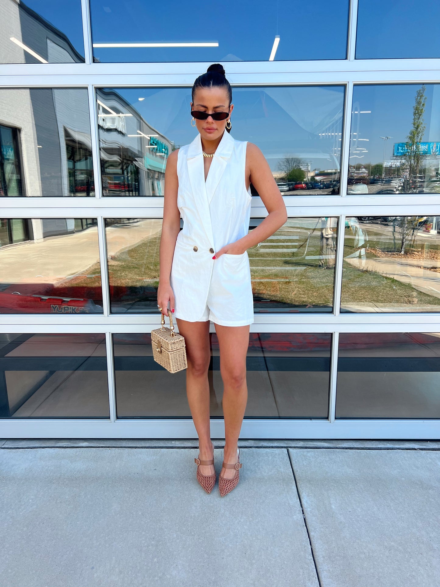LINEN VEST ROMPER