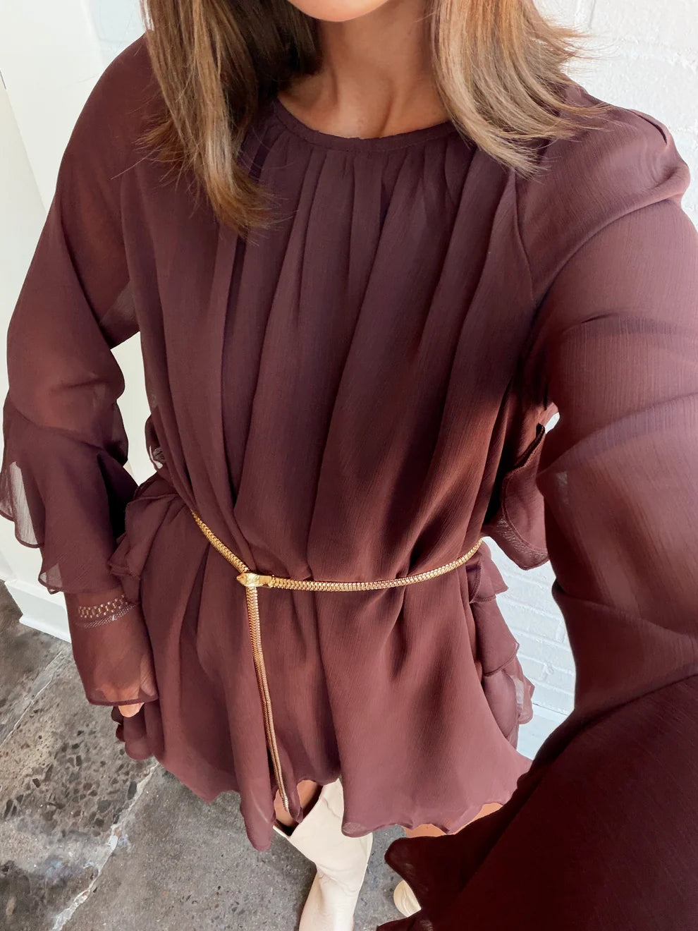 RUFFLED CHIFFON MINI
