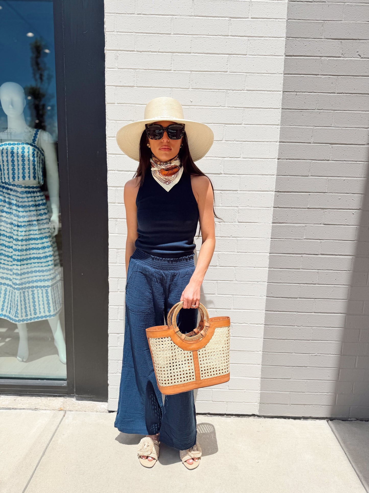 CROPPED WIDE LEG BEACH PANT