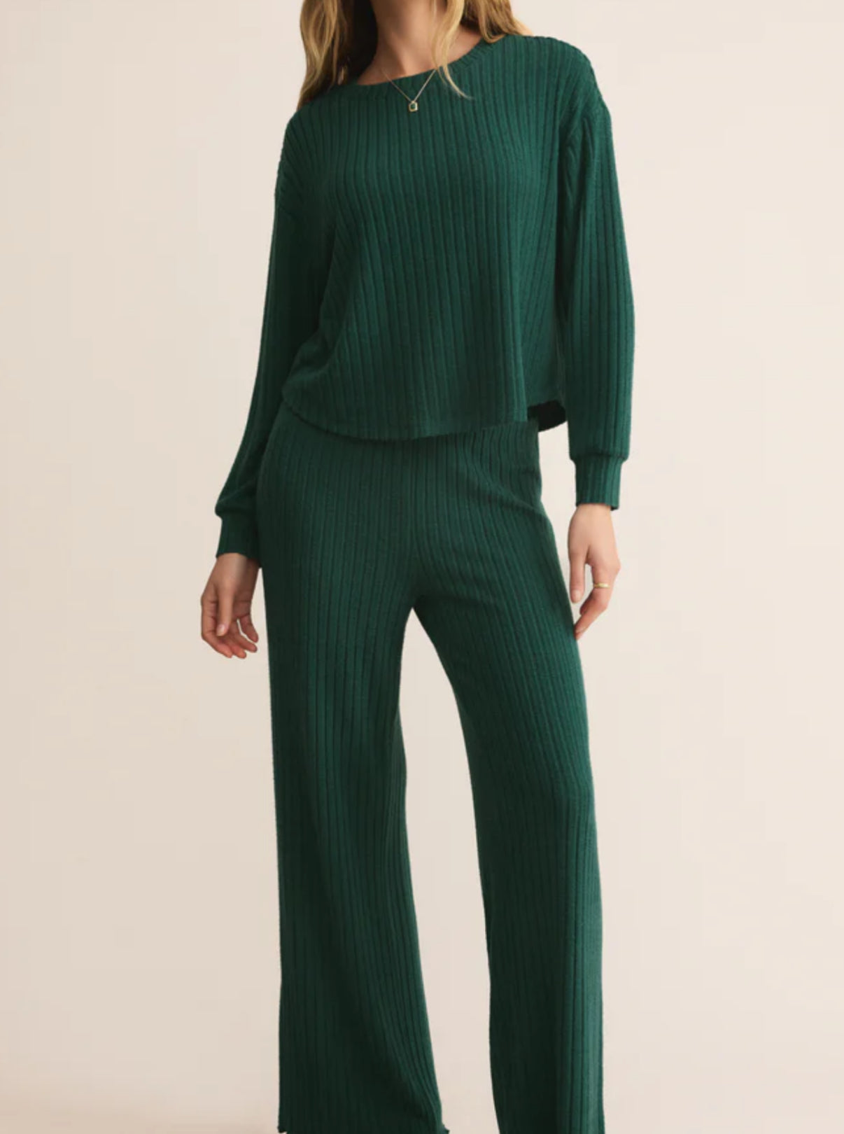 DAWN SMOCKED RIB PANT