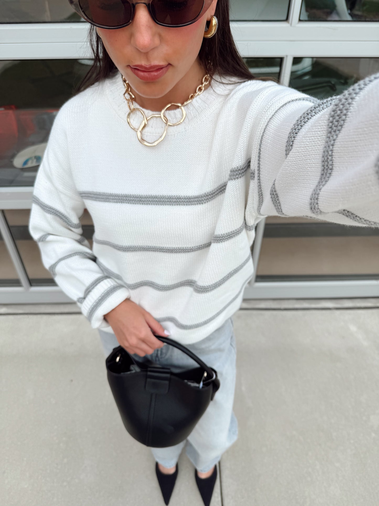BOYFREIND STRIPED SWEATER