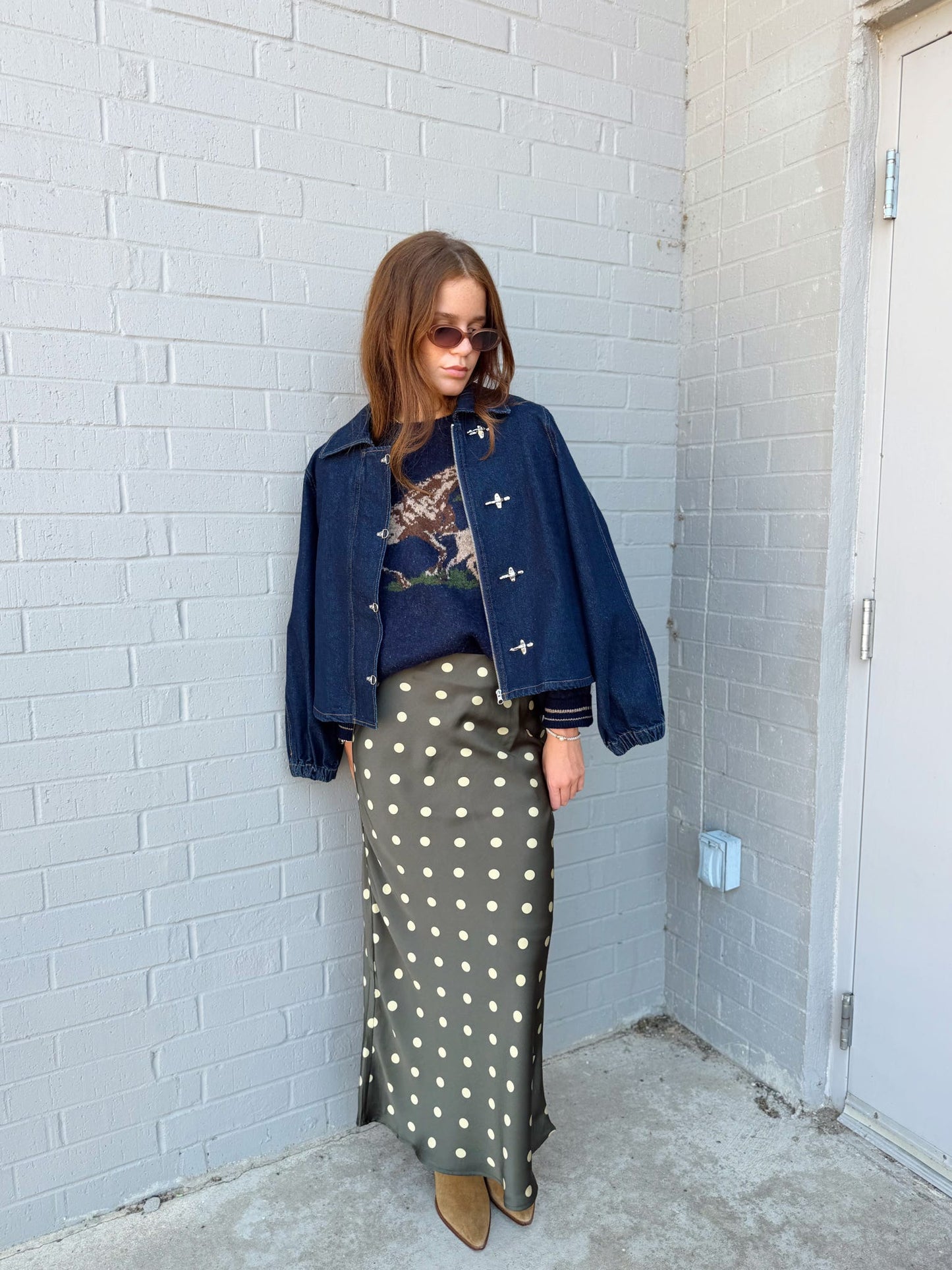 POLKA DOT MIDI SKIRT