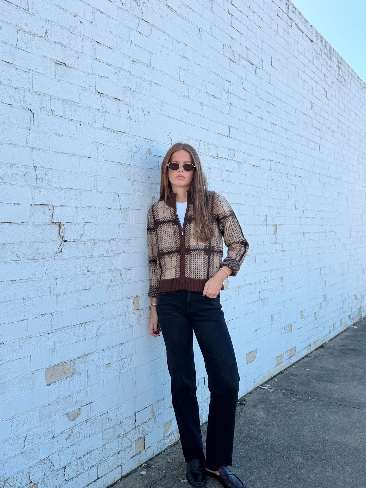 FROSTLINE PLAID CARDIGAN