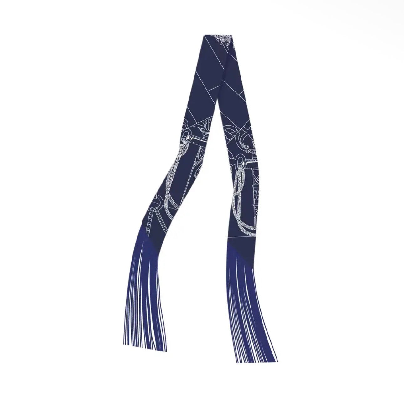 FRILLY SCARF WITH FRINGE- S