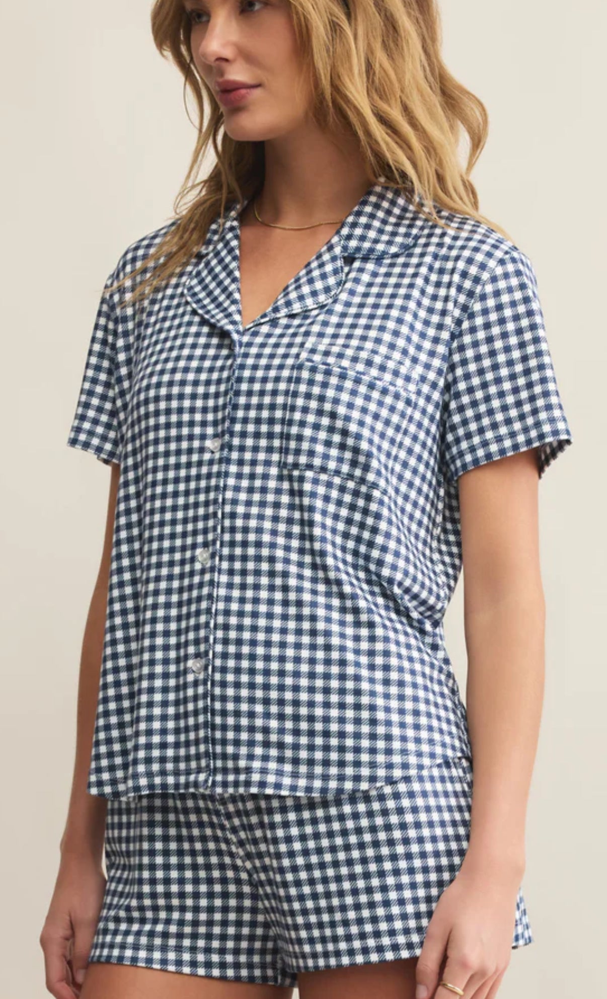 AMY GINGHAM TOP