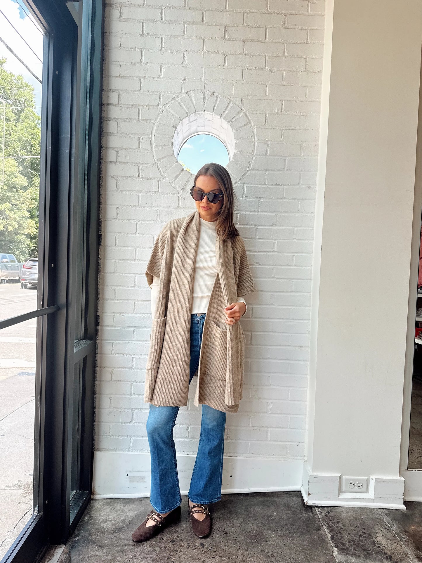 ELSEWHERE MOCK NECK LONG SLEEVE KNIT TOP