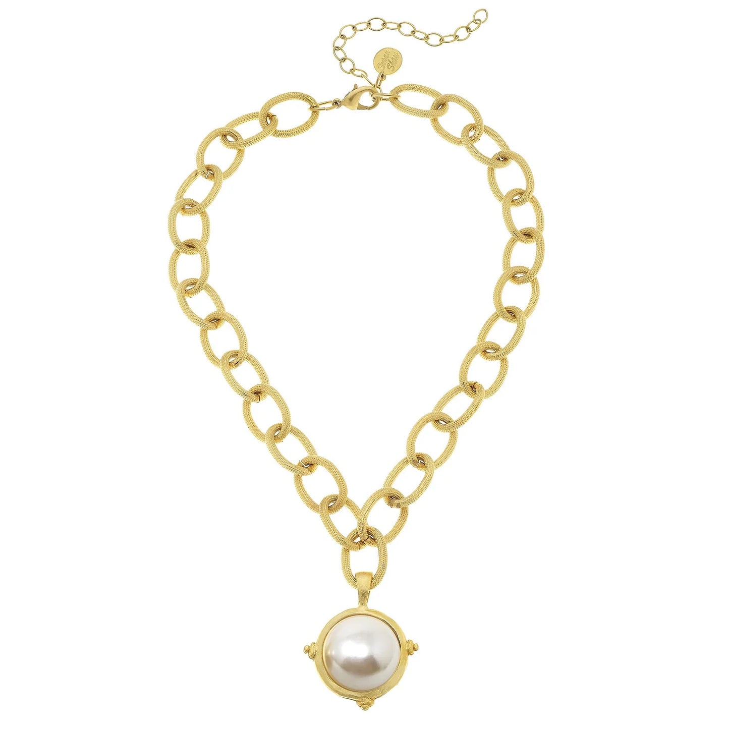PEARL CAB CHAIN NECKLACE