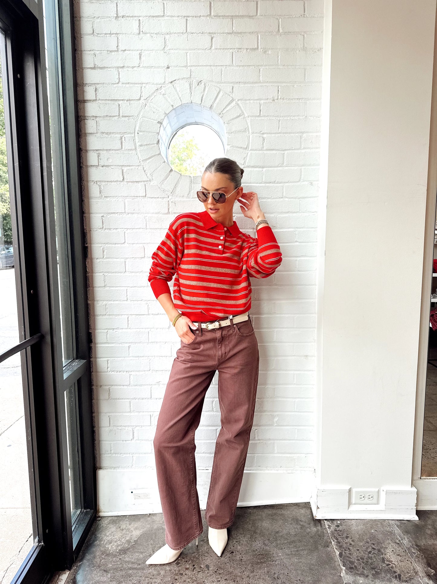 KATHY STRIPE KNIT TOP
