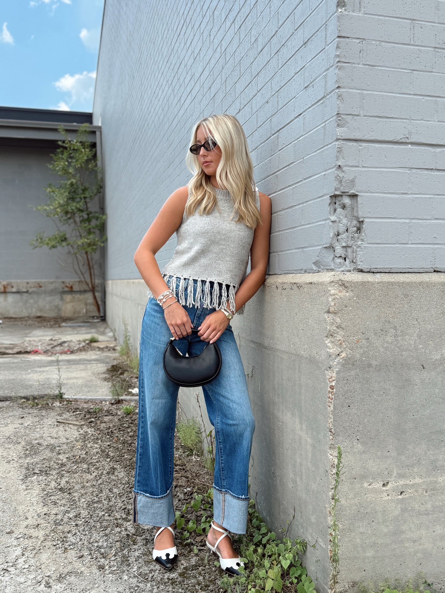 FRINGE SWEATER VEST