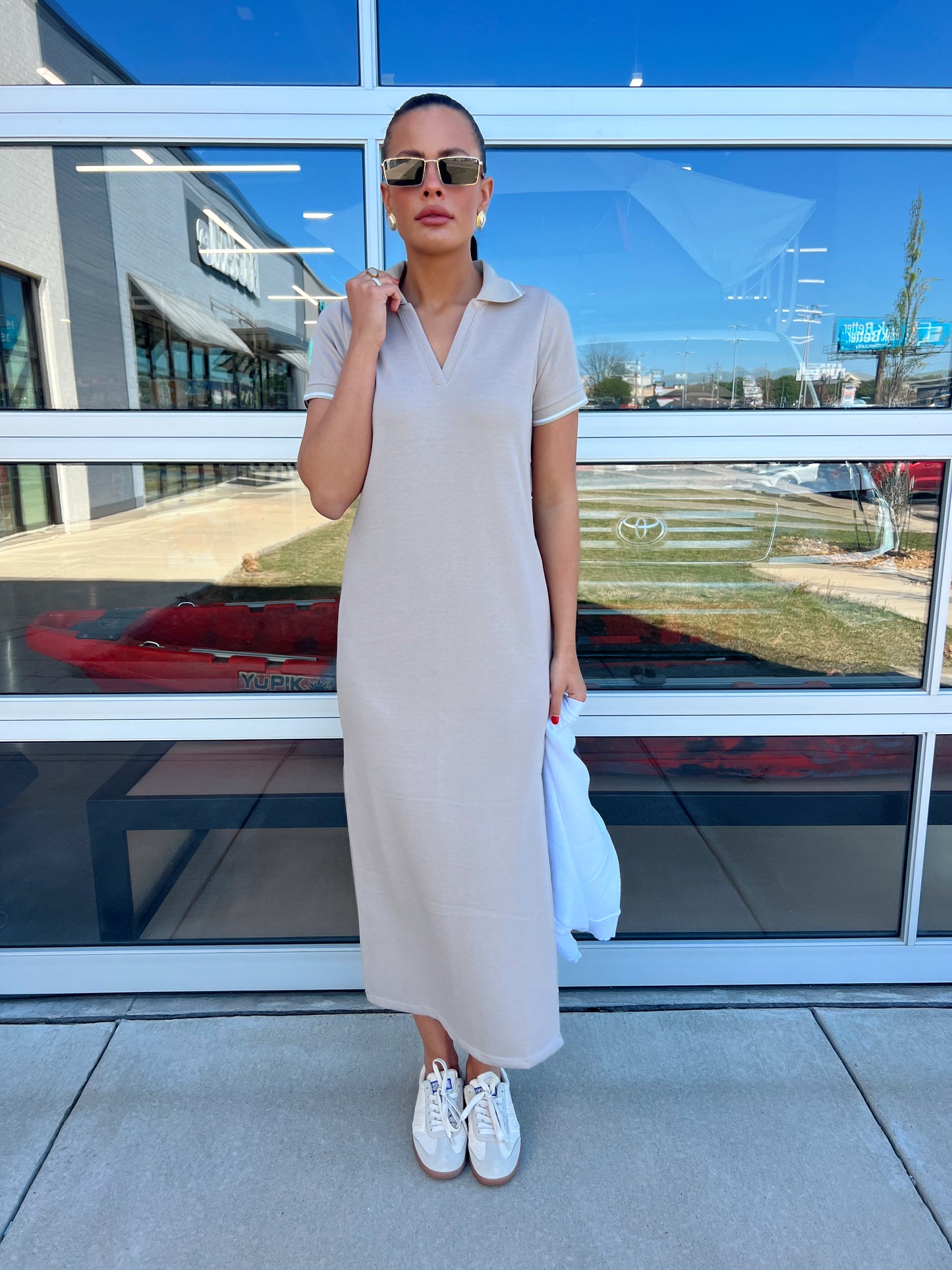 AIRPIQUE SS POLO DRESS