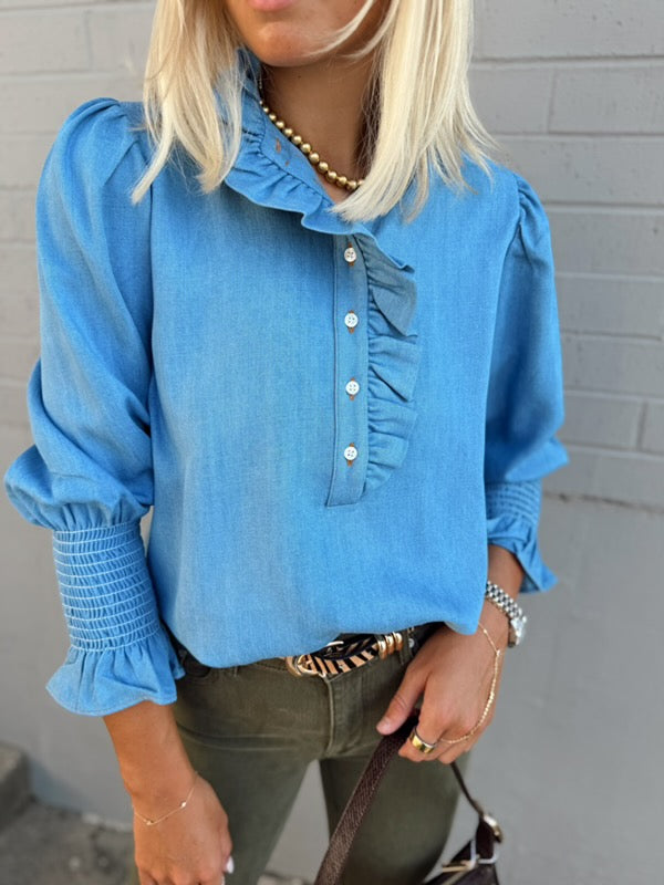 DENIM BLOUSE