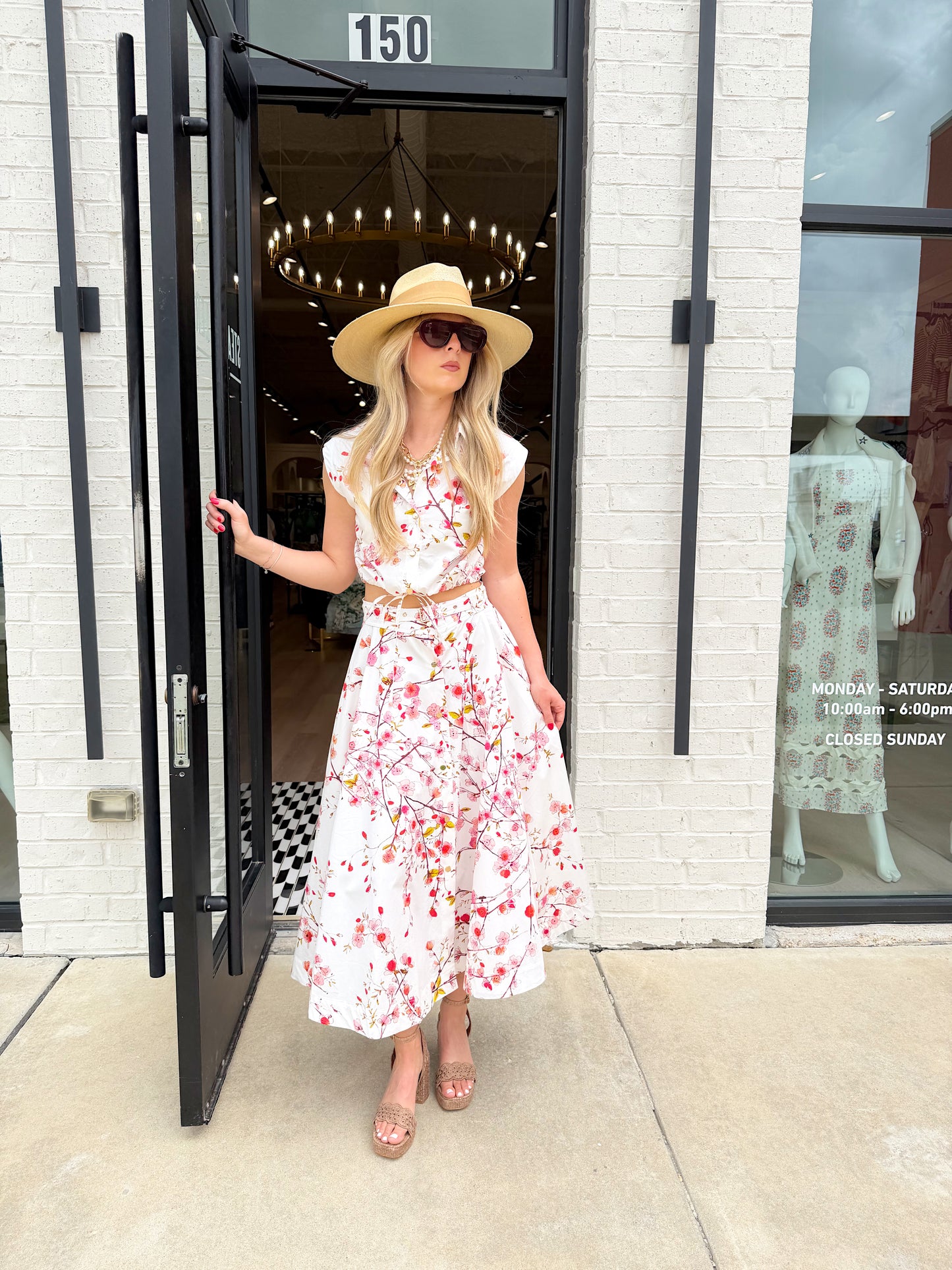LOLA PRINT MIDI SKIRT
