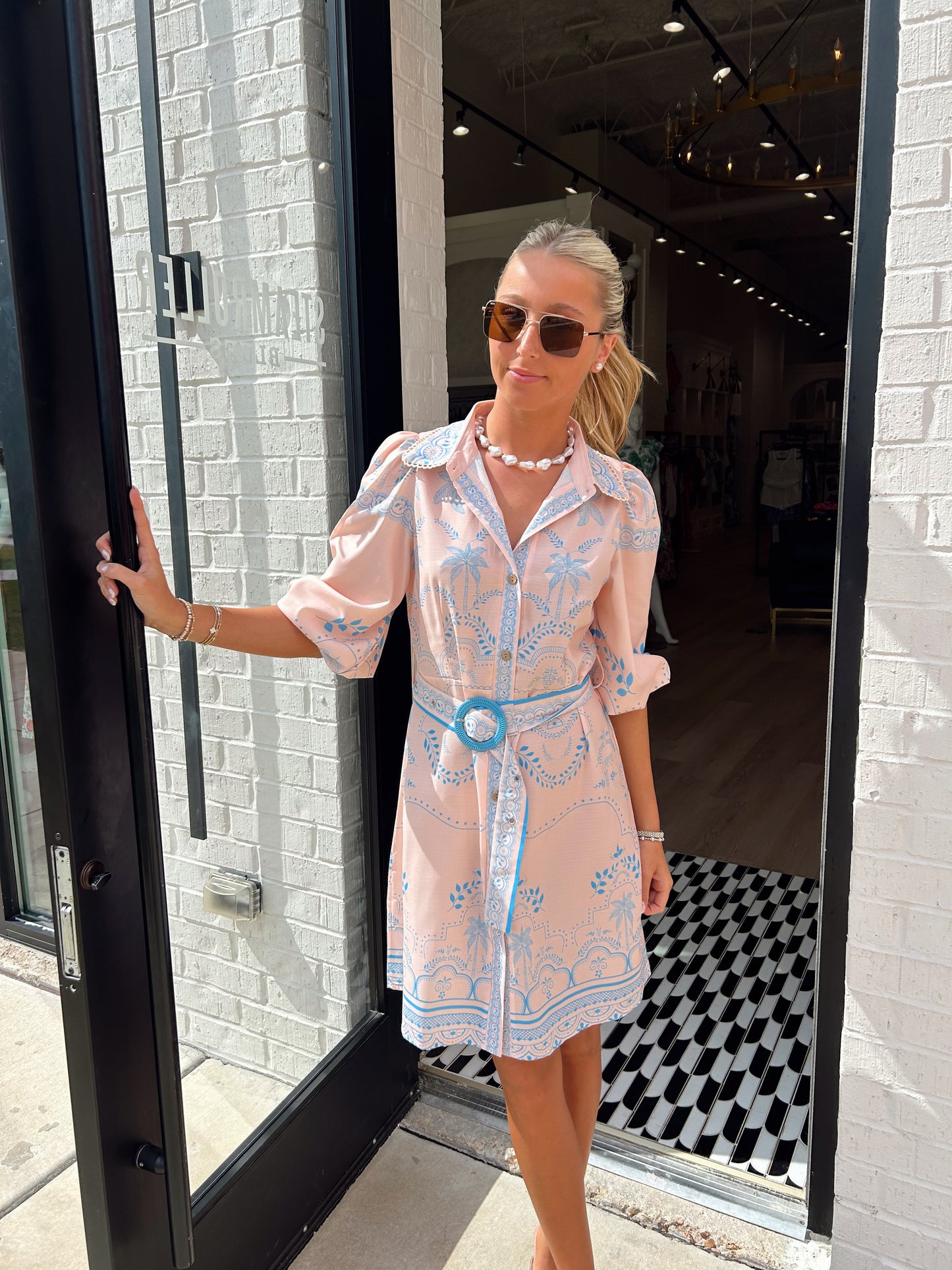 BELTED BUTTON DOWN MINI