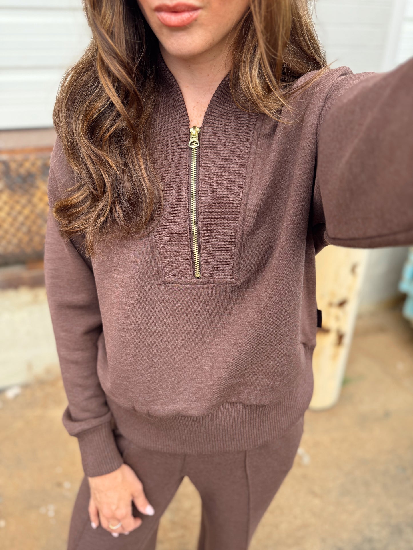 SALLY HALF ZIP SWEAT
