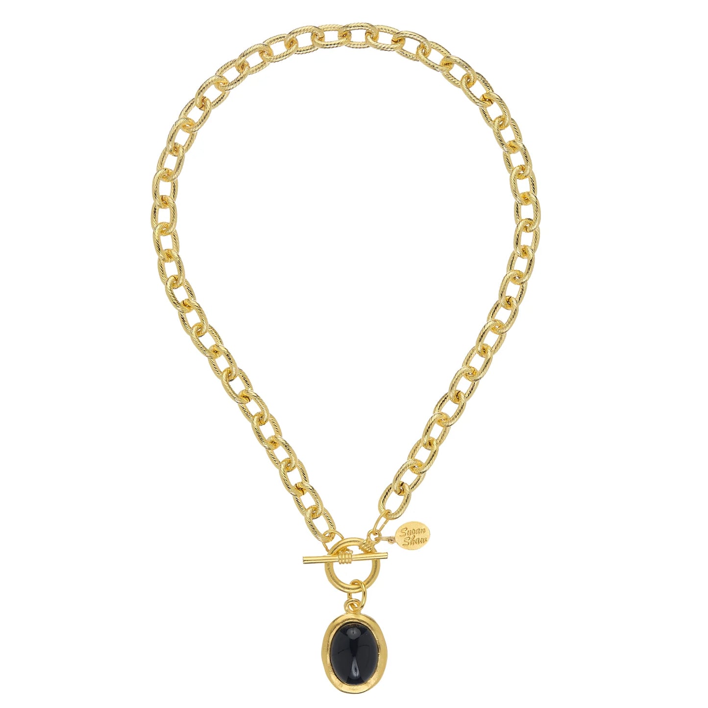 BLACK ONYX TOGGLE NECKLACE