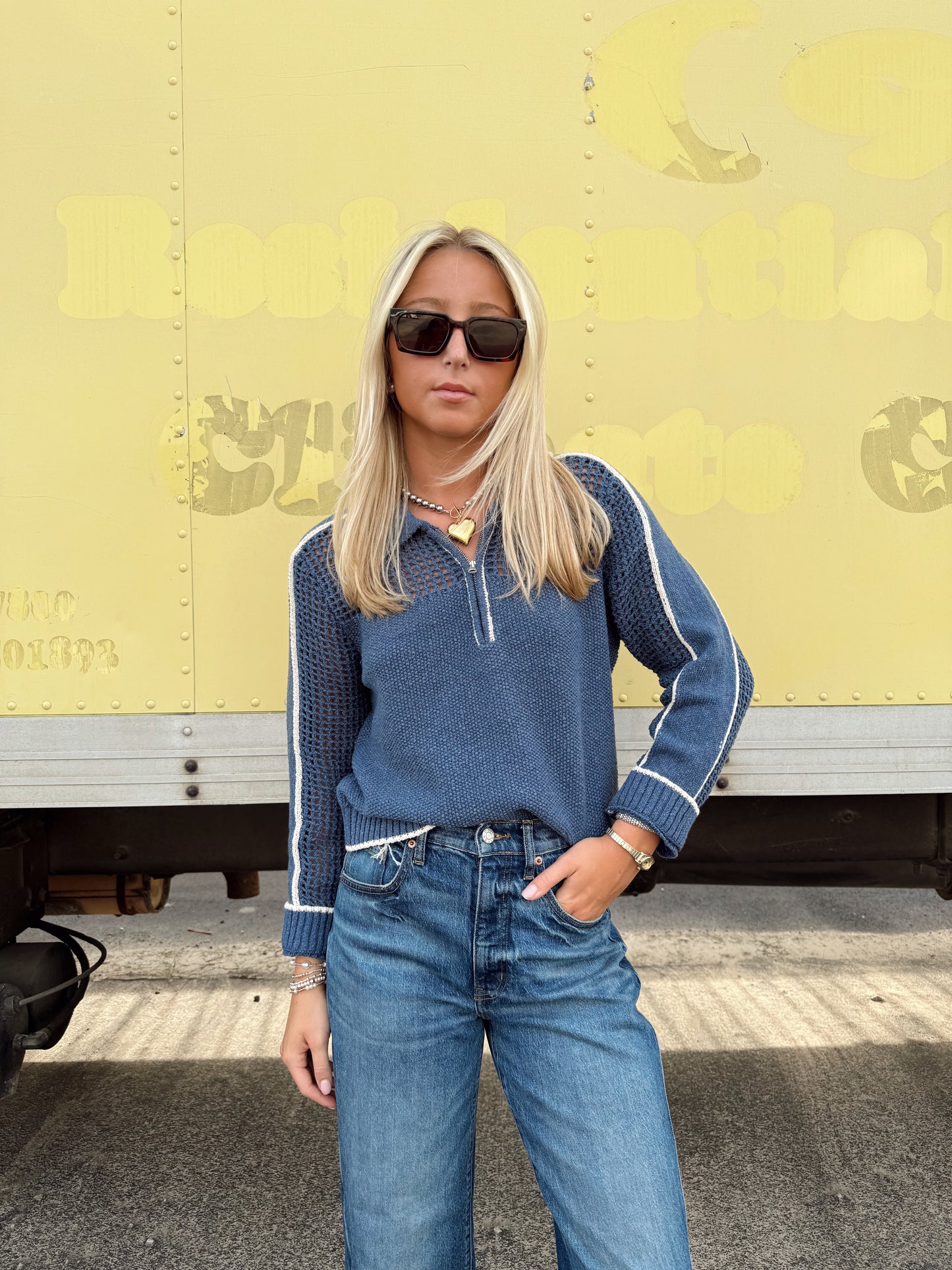 CARLA MESH YOKE POLO