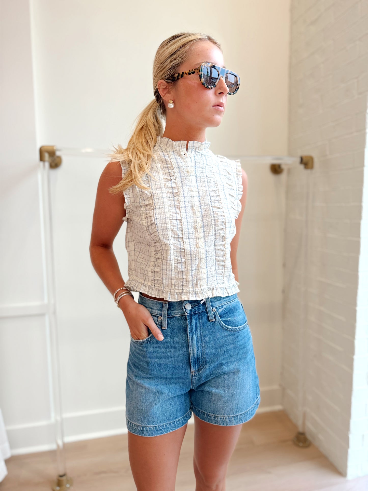 STARBOARD RUFFLED TOP