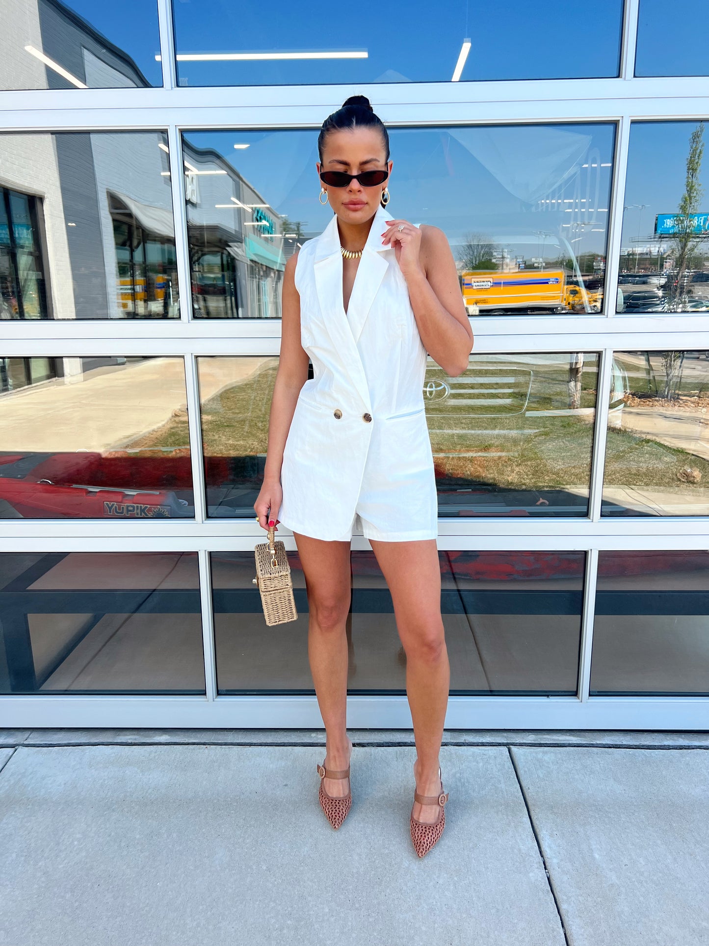 LINEN VEST ROMPER