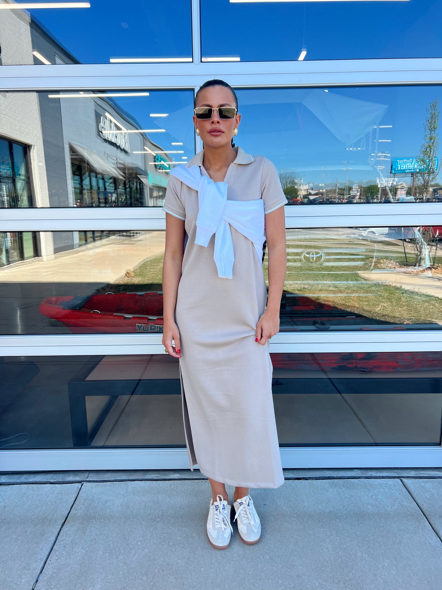 AIRPIQUE SS POLO DRESS