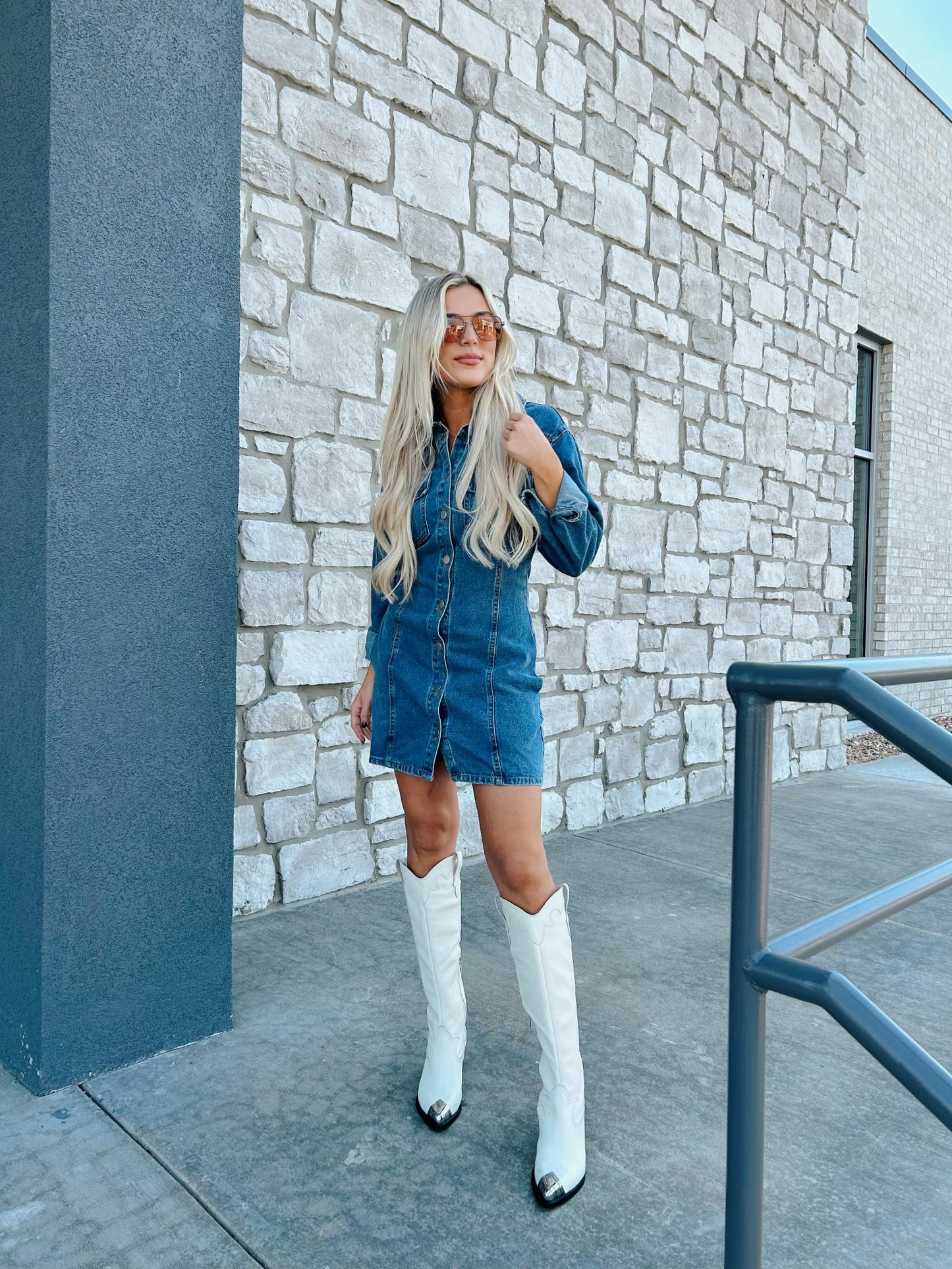 DENIM UTILITY DRESS