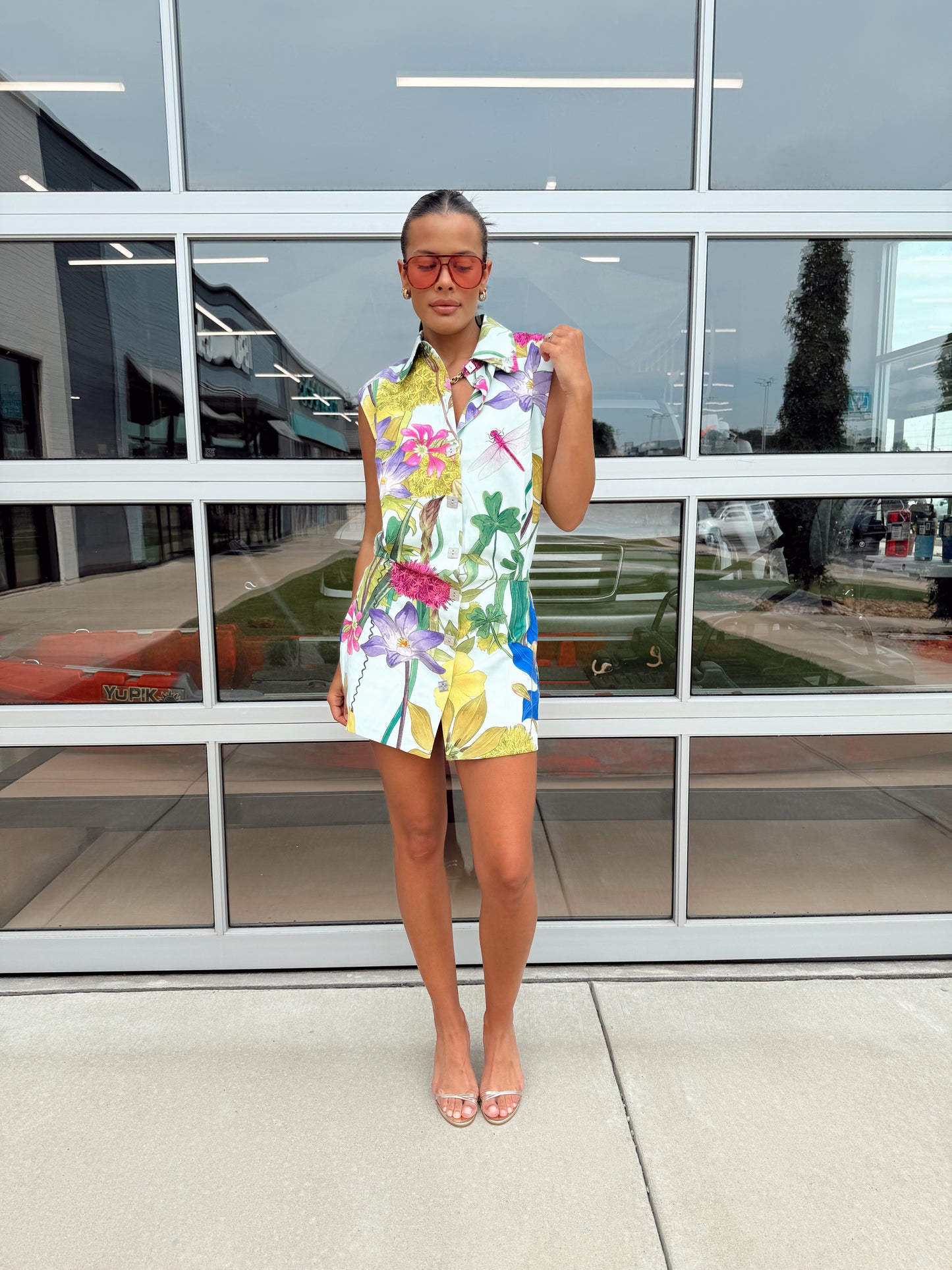 IN THE GARDEN TAILORED VEST DRESS