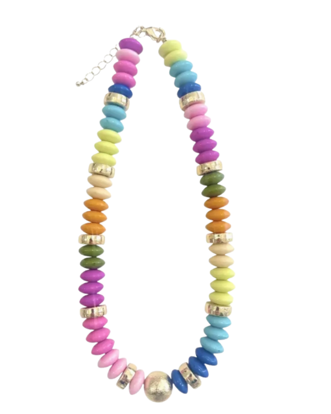 TOBIE BEADED DISC NECKLACE