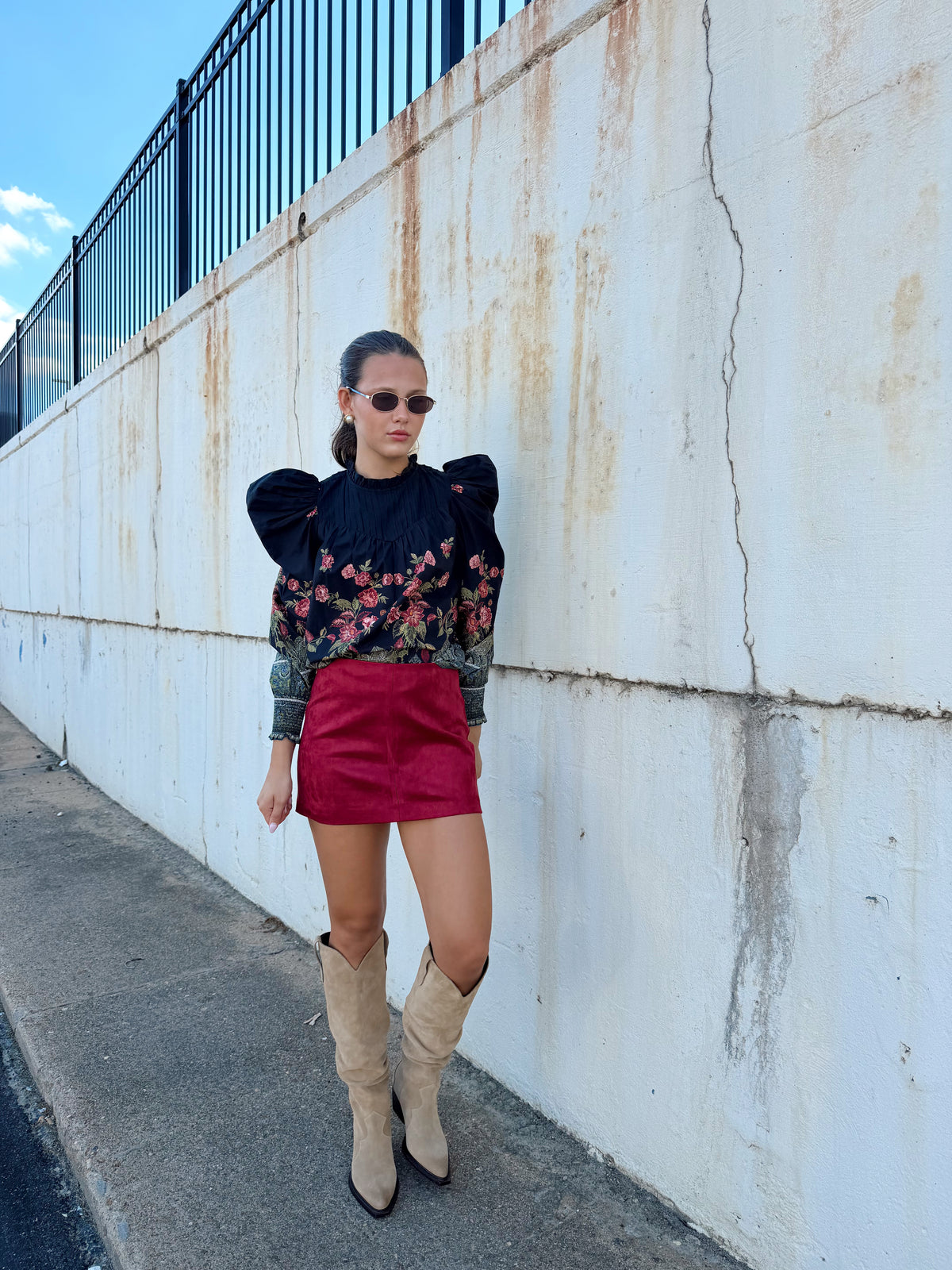 LIAN MINI FAUX SUEDE SKIRT
