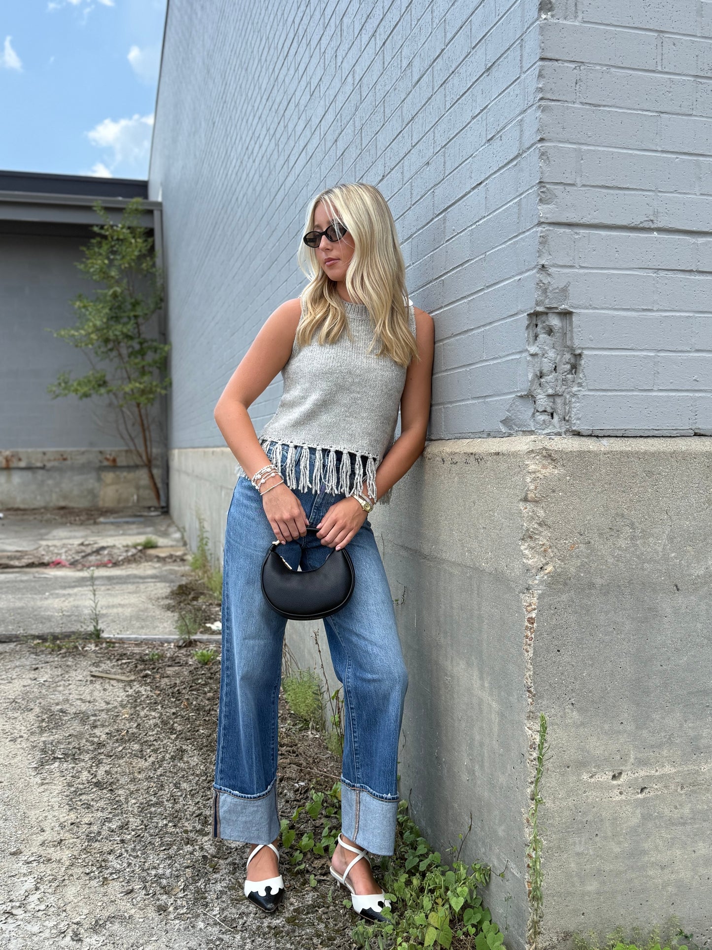 FRINGE SWEATER VEST