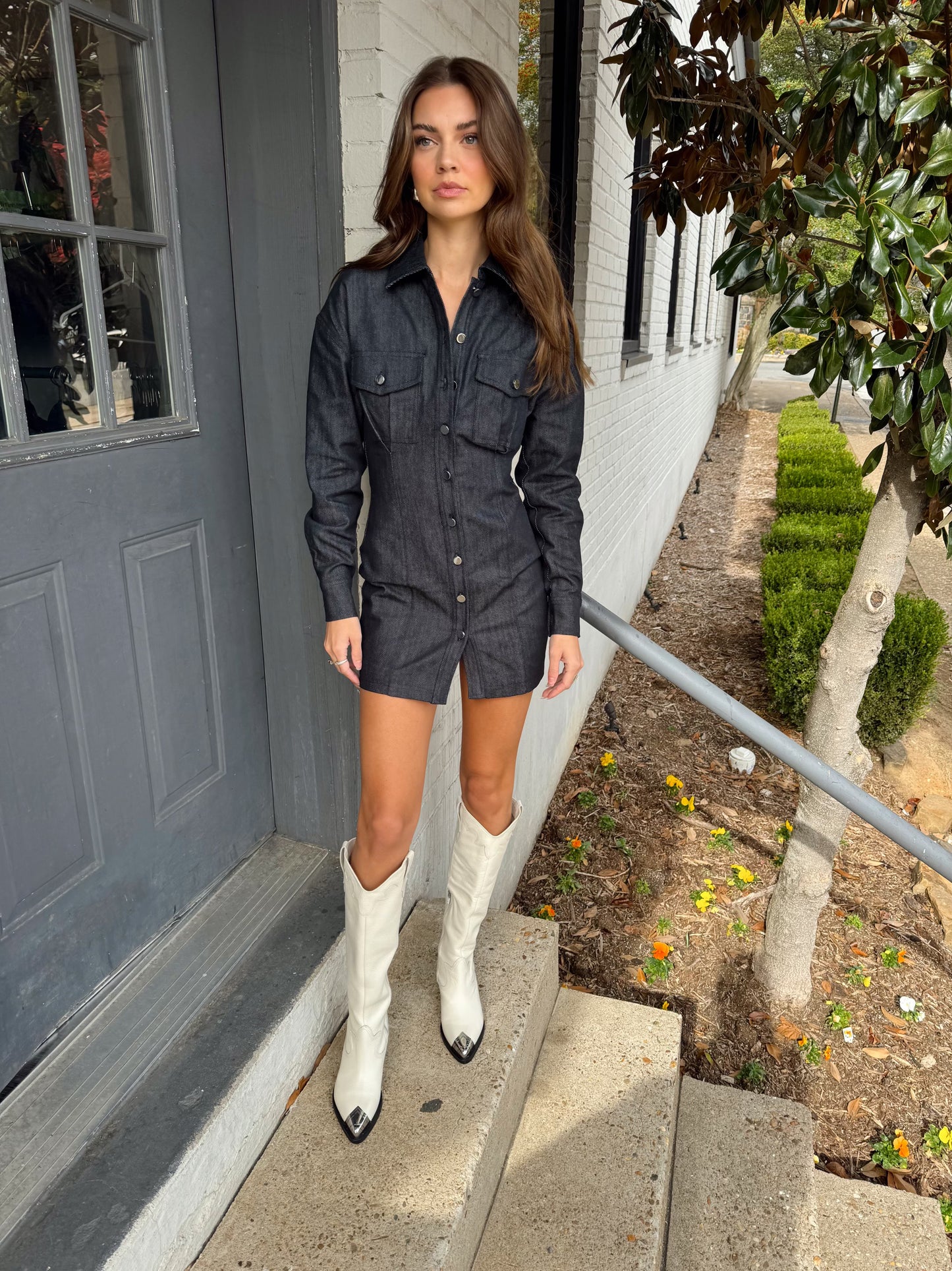 MORA BUTTON DOWN DRESS