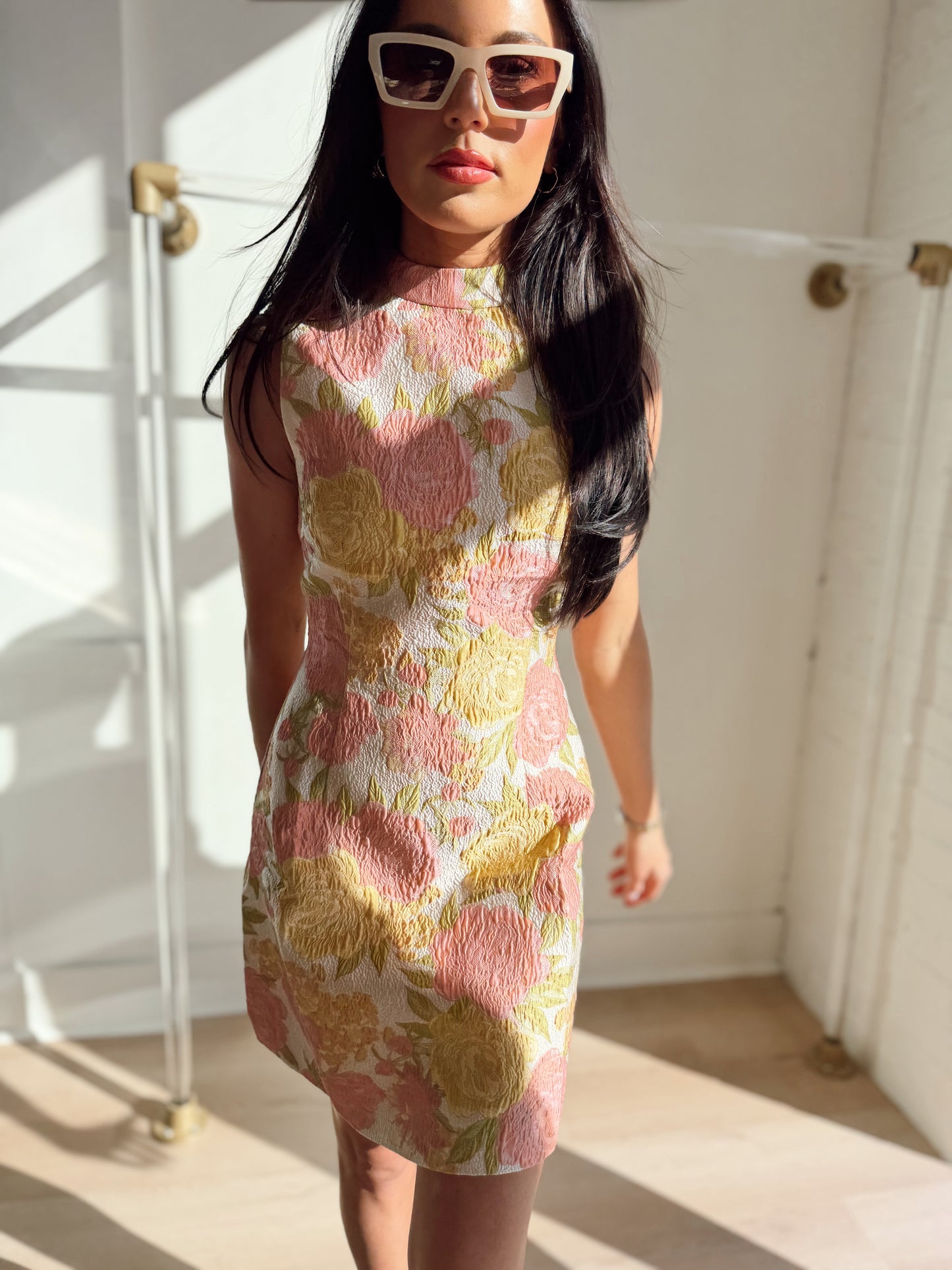 MOCKNECK SLEEVELESS MINI DRESS