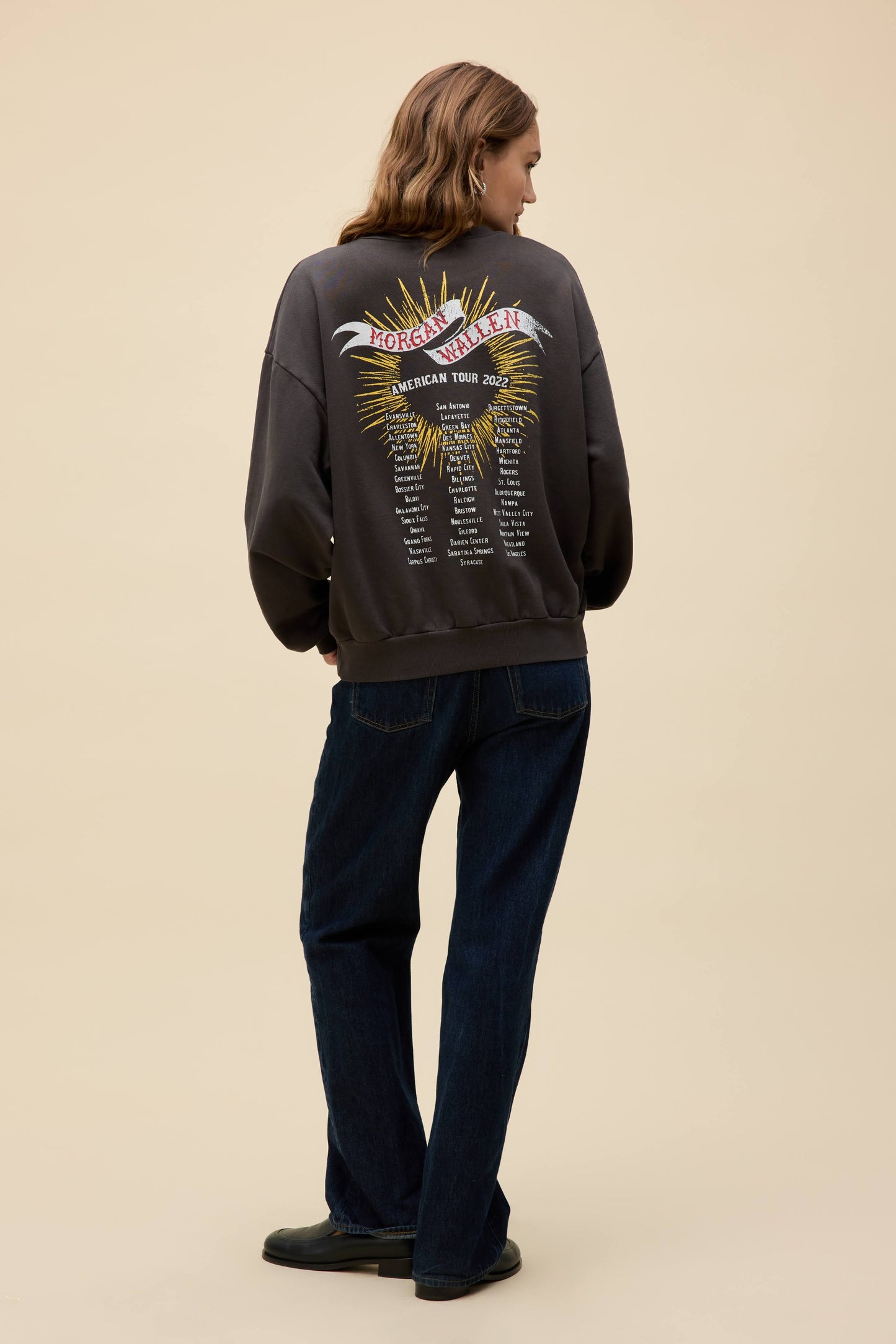 MORGAN WALLEN CLASSIC EAGLE OVERSIZED CREW SWEATSHIRT