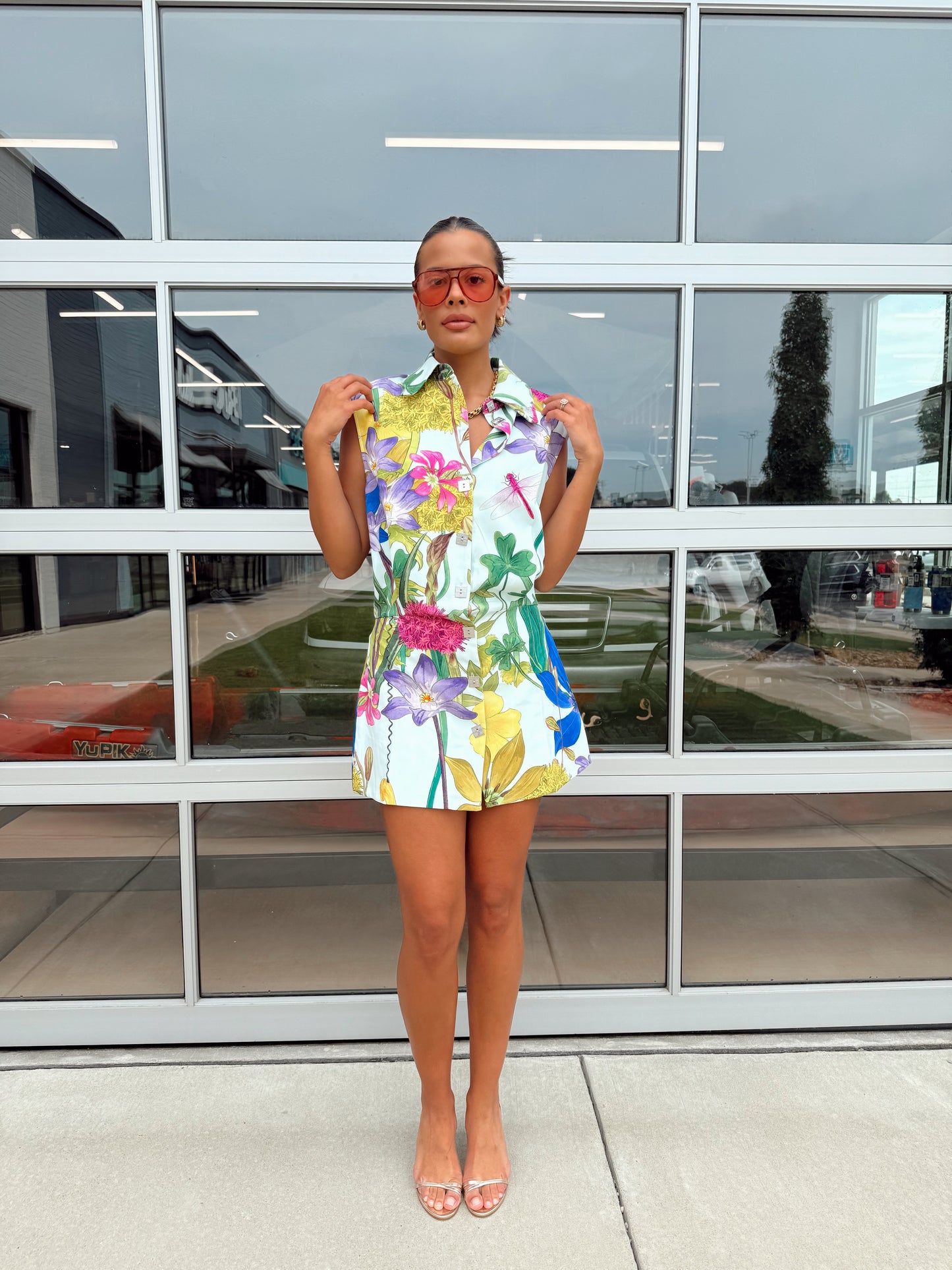 IN THE GARDEN TAILORED VEST DRESS