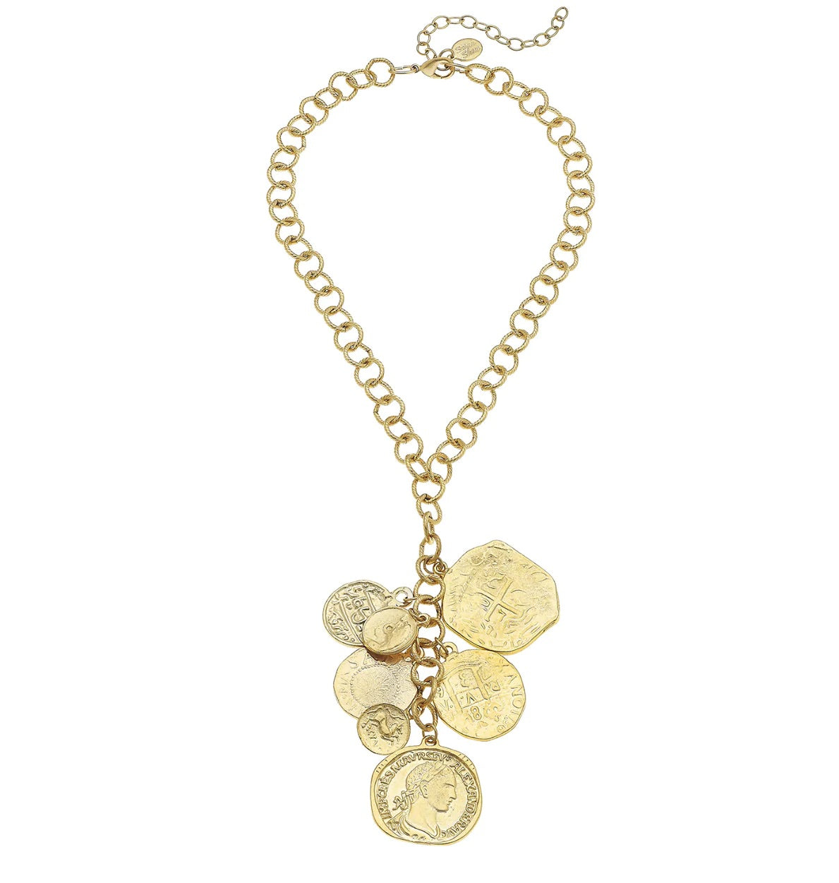 MULTI COIN "Y" NECKLACE