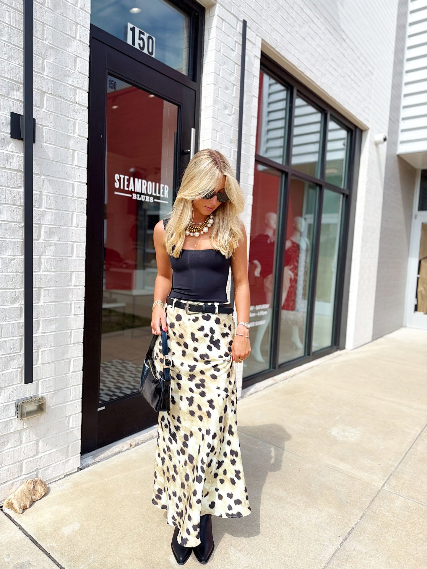 BIAS BELTED MAXI SKIRT