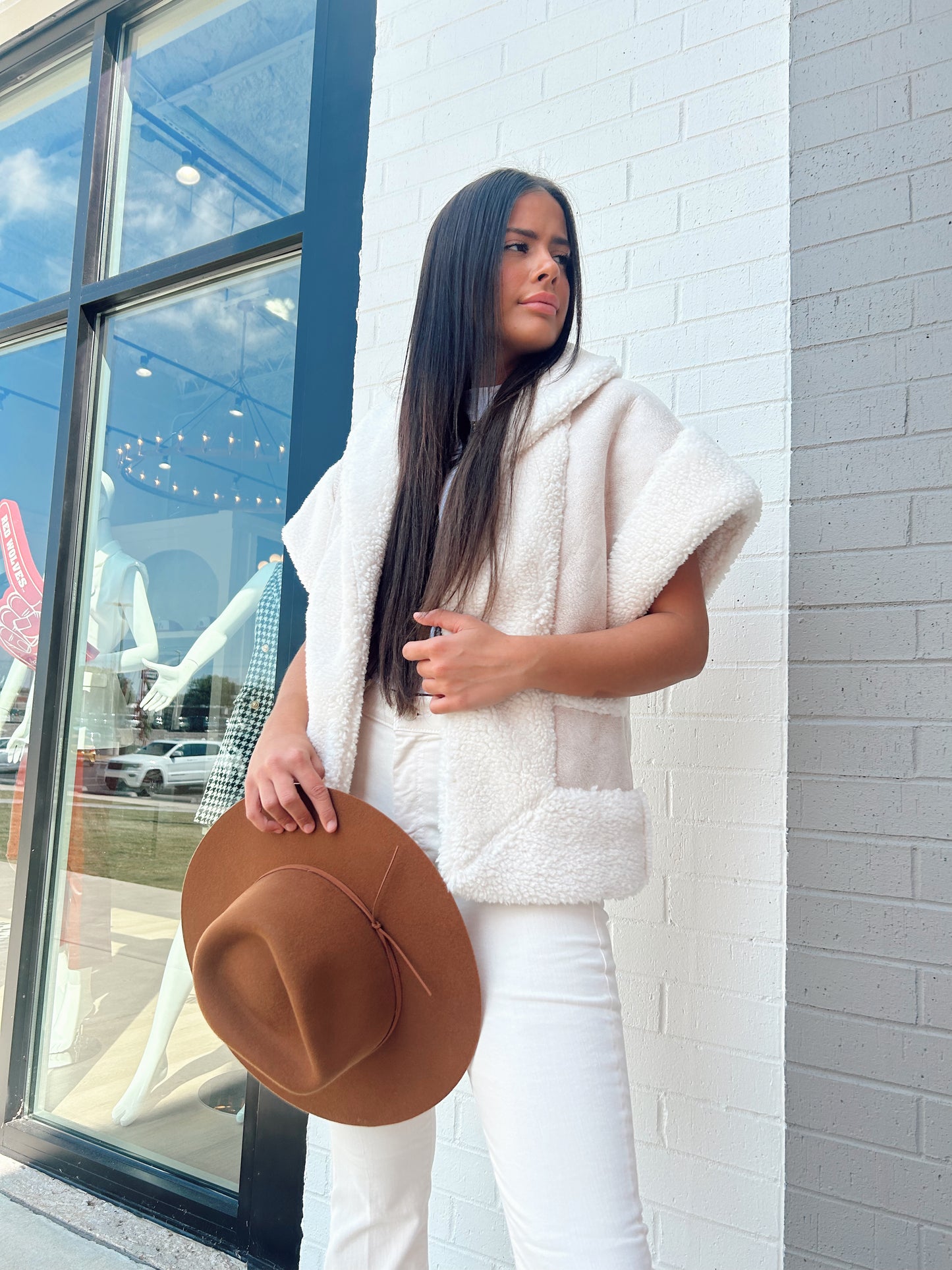 ACE FAUX SHEARLING VEST